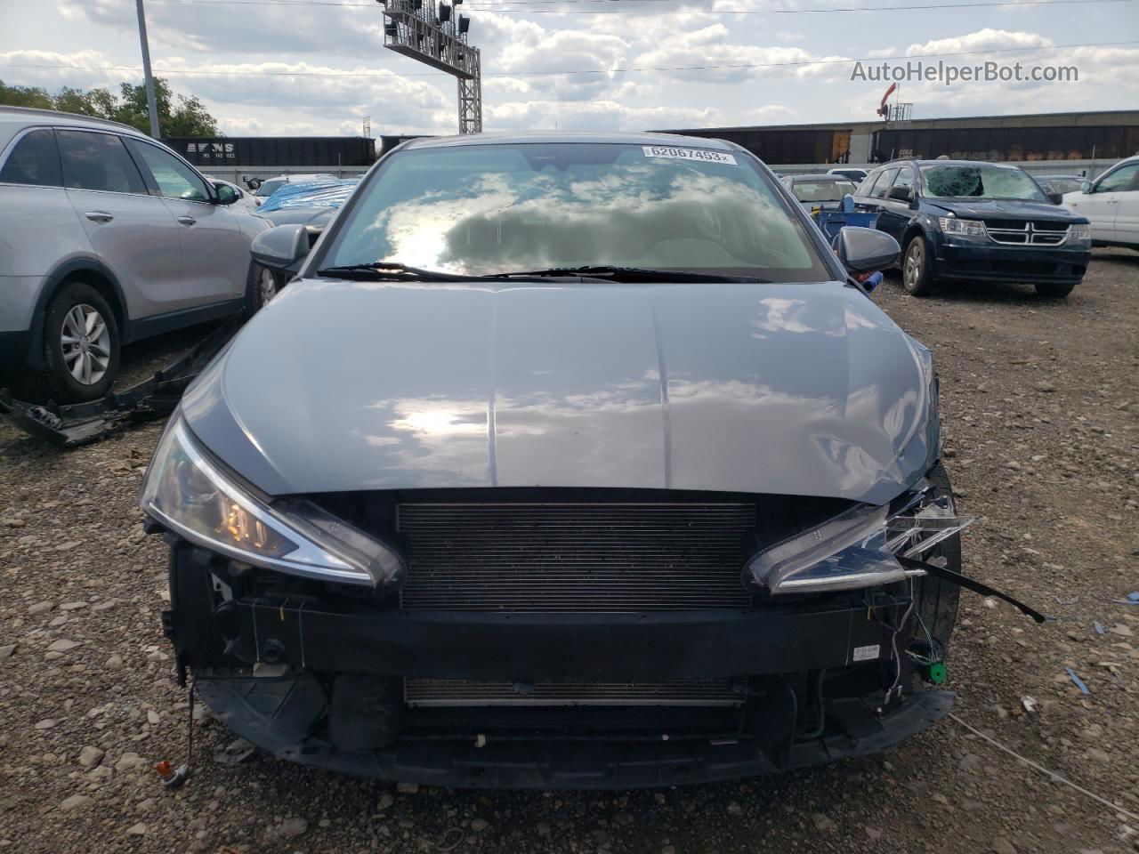 2019 Hyundai Elantra Sel Gray vin: KMHD84LF6KU818888