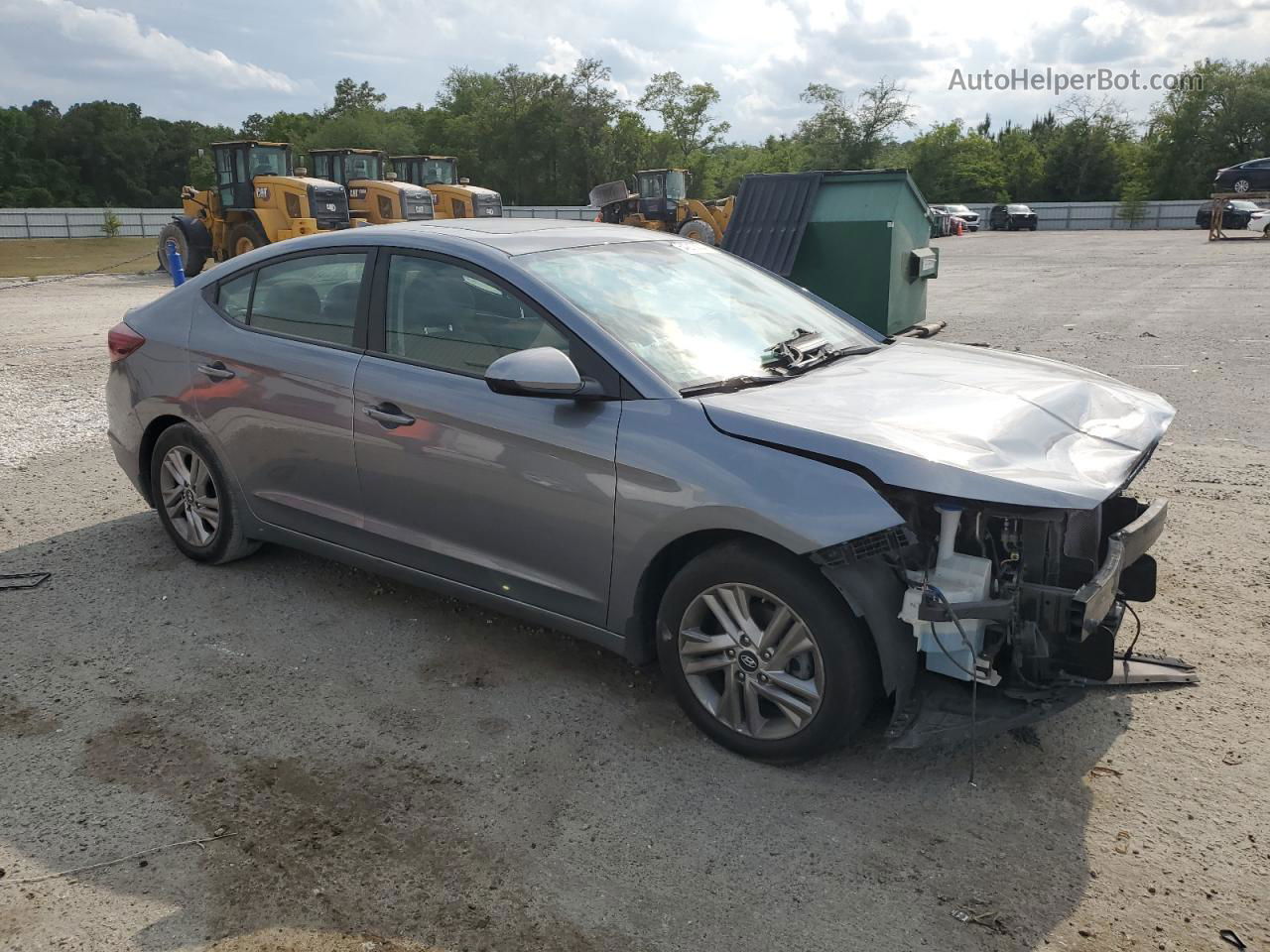 2019 Hyundai Elantra Sel Gray vin: KMHD84LF6KU858825