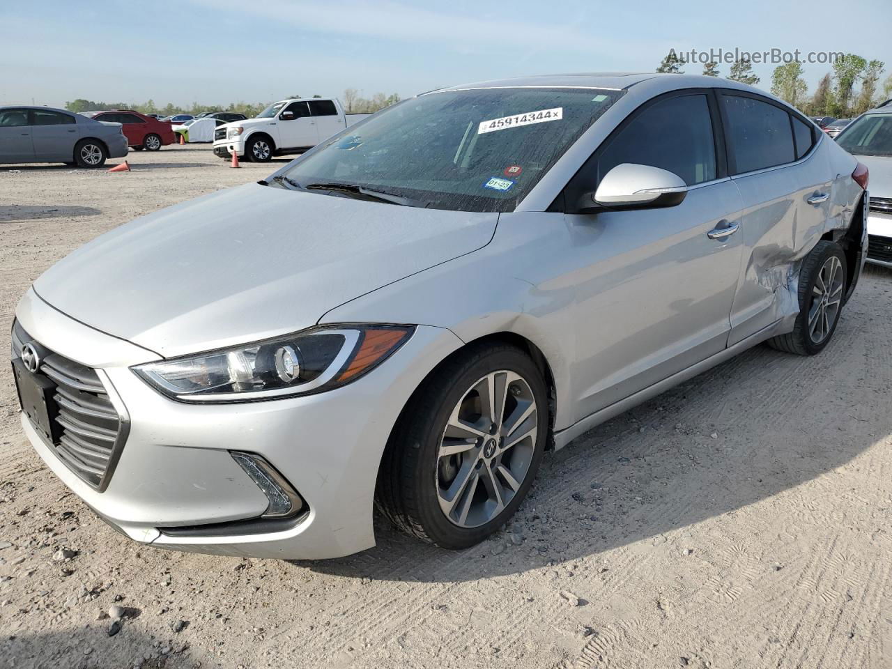 2017 Hyundai Elantra Se Silver vin: KMHD84LF7HU173502