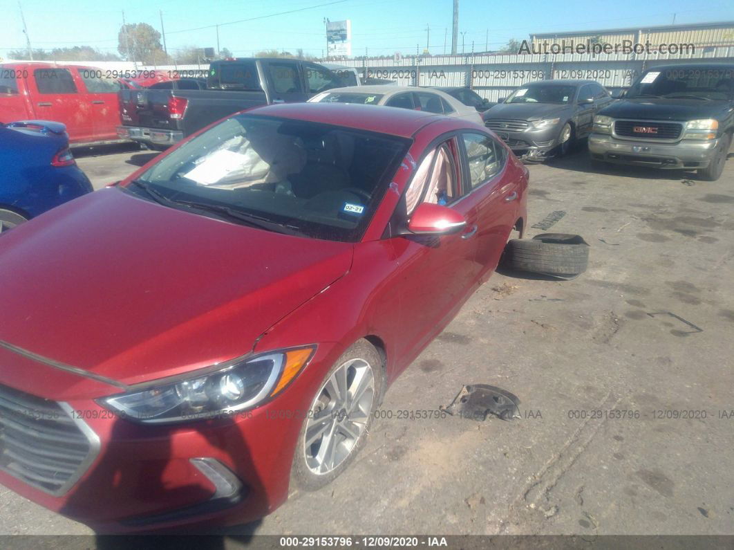 2017 Hyundai Elantra Limited Red vin: KMHD84LF7HU283725