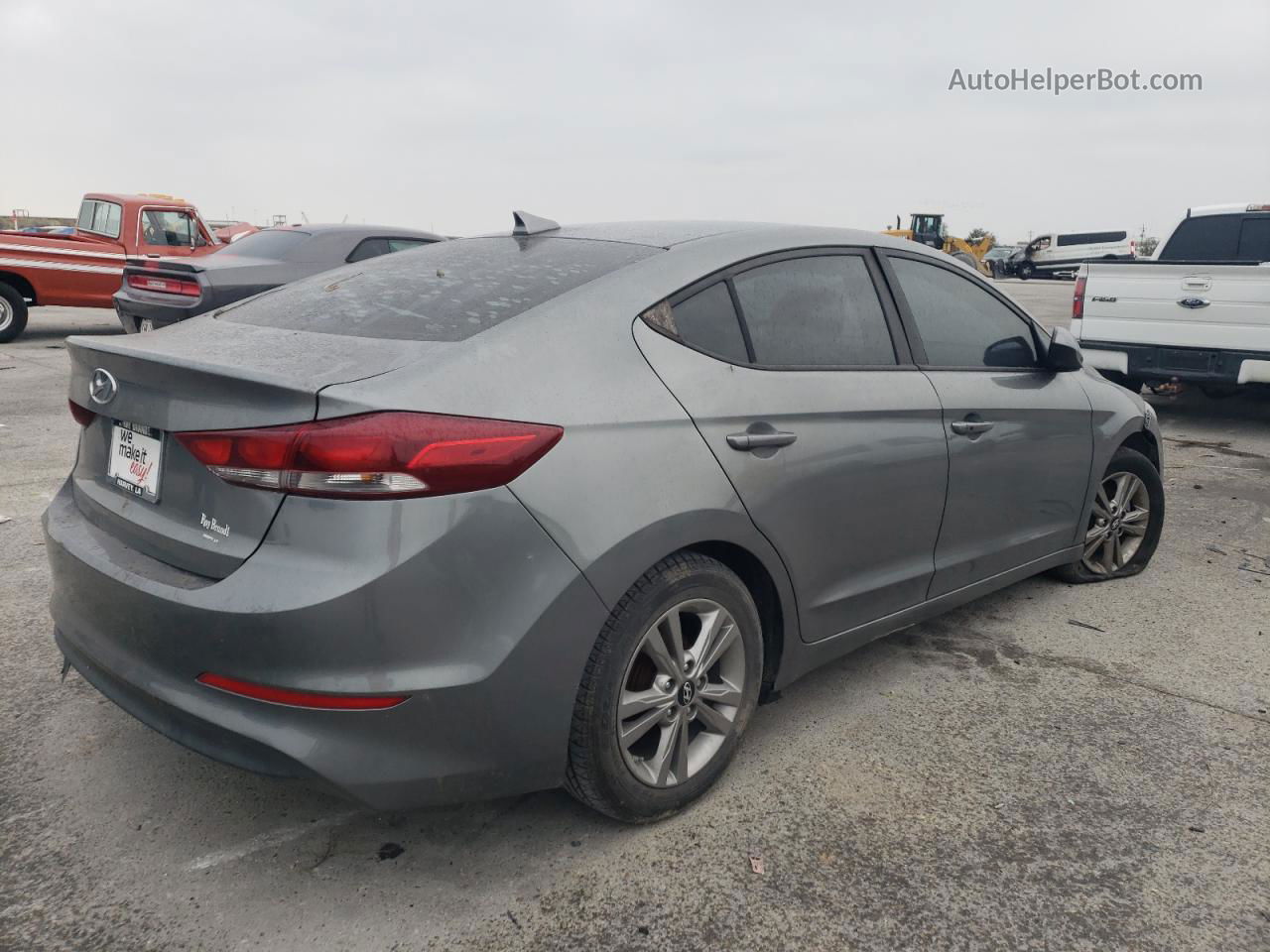 2017 Hyundai Elantra Se Gray vin: KMHD84LF7HU371528