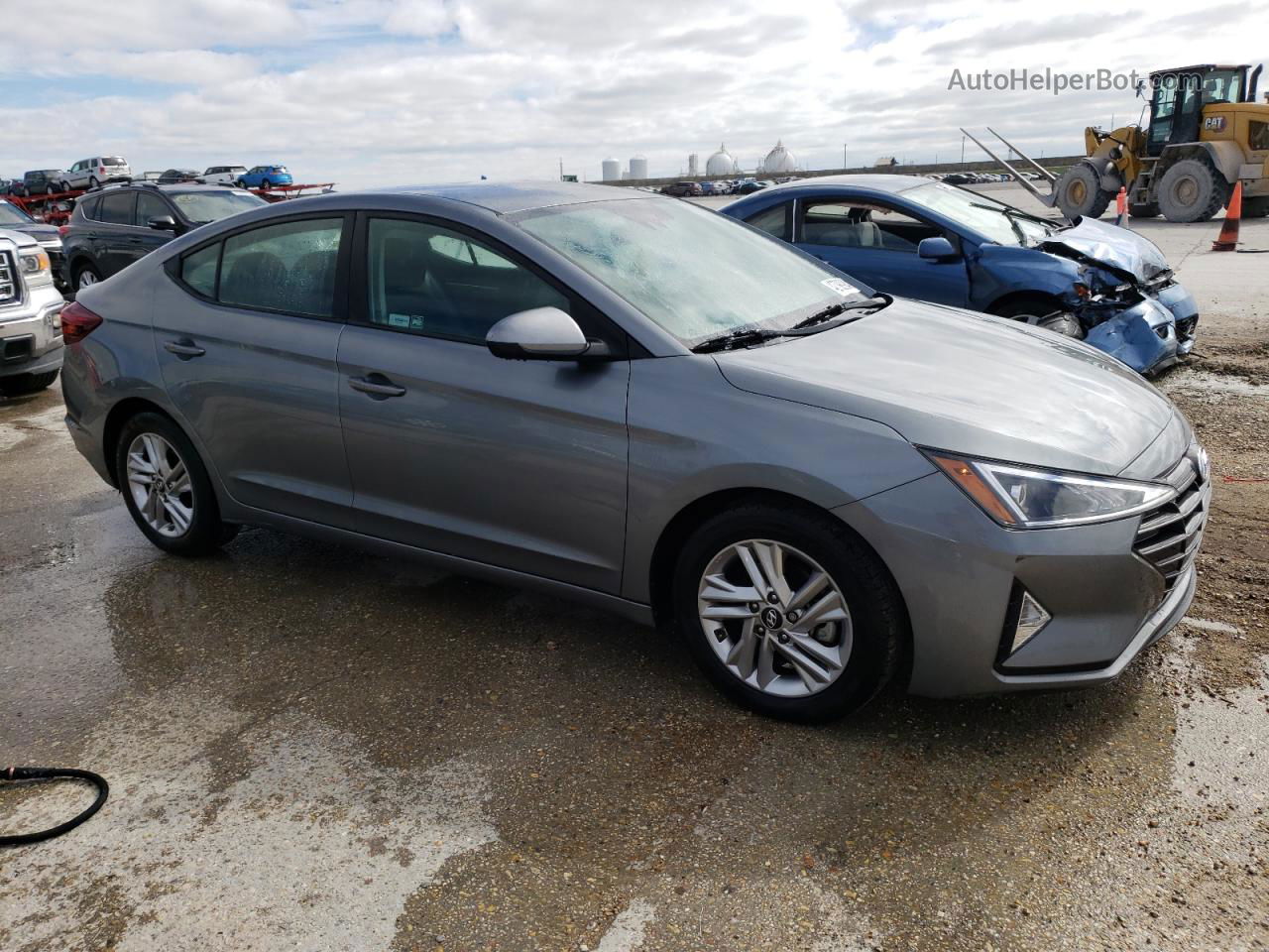 2019 Hyundai Elantra Sel Gray vin: KMHD84LF7KU762007