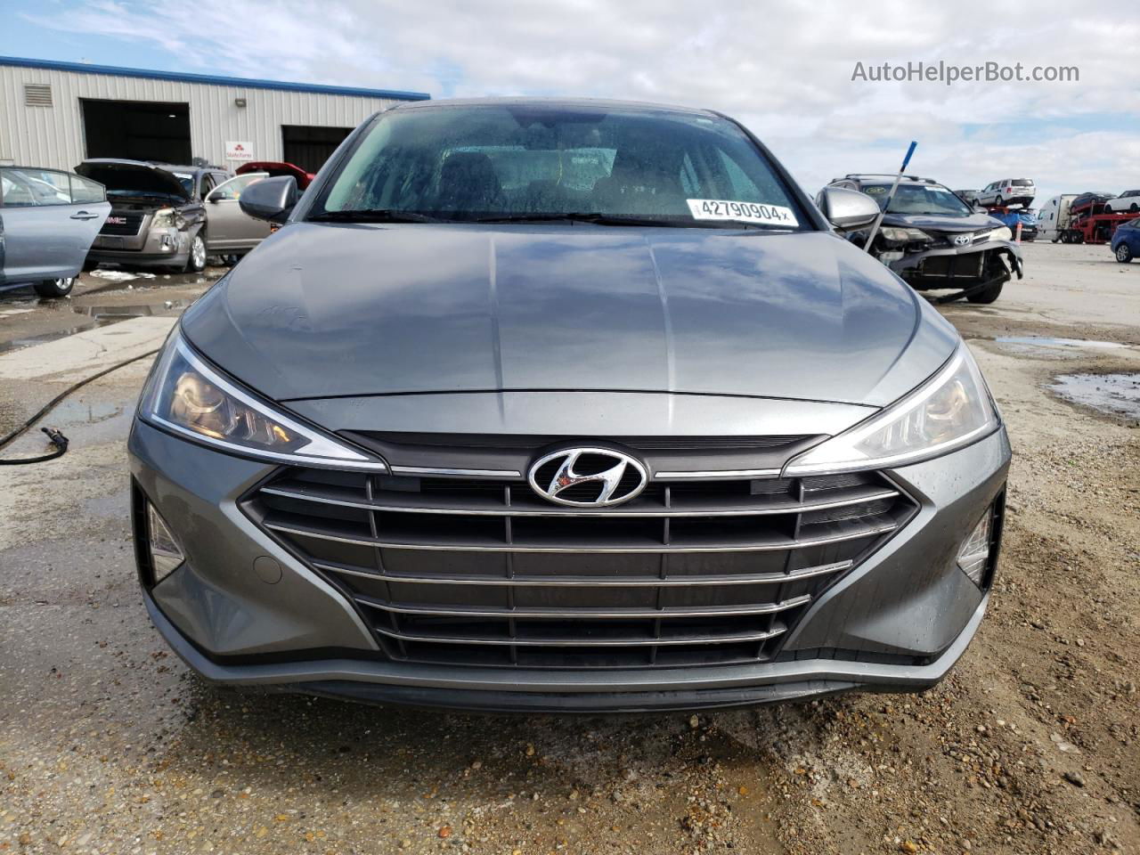 2019 Hyundai Elantra Sel Gray vin: KMHD84LF7KU762007