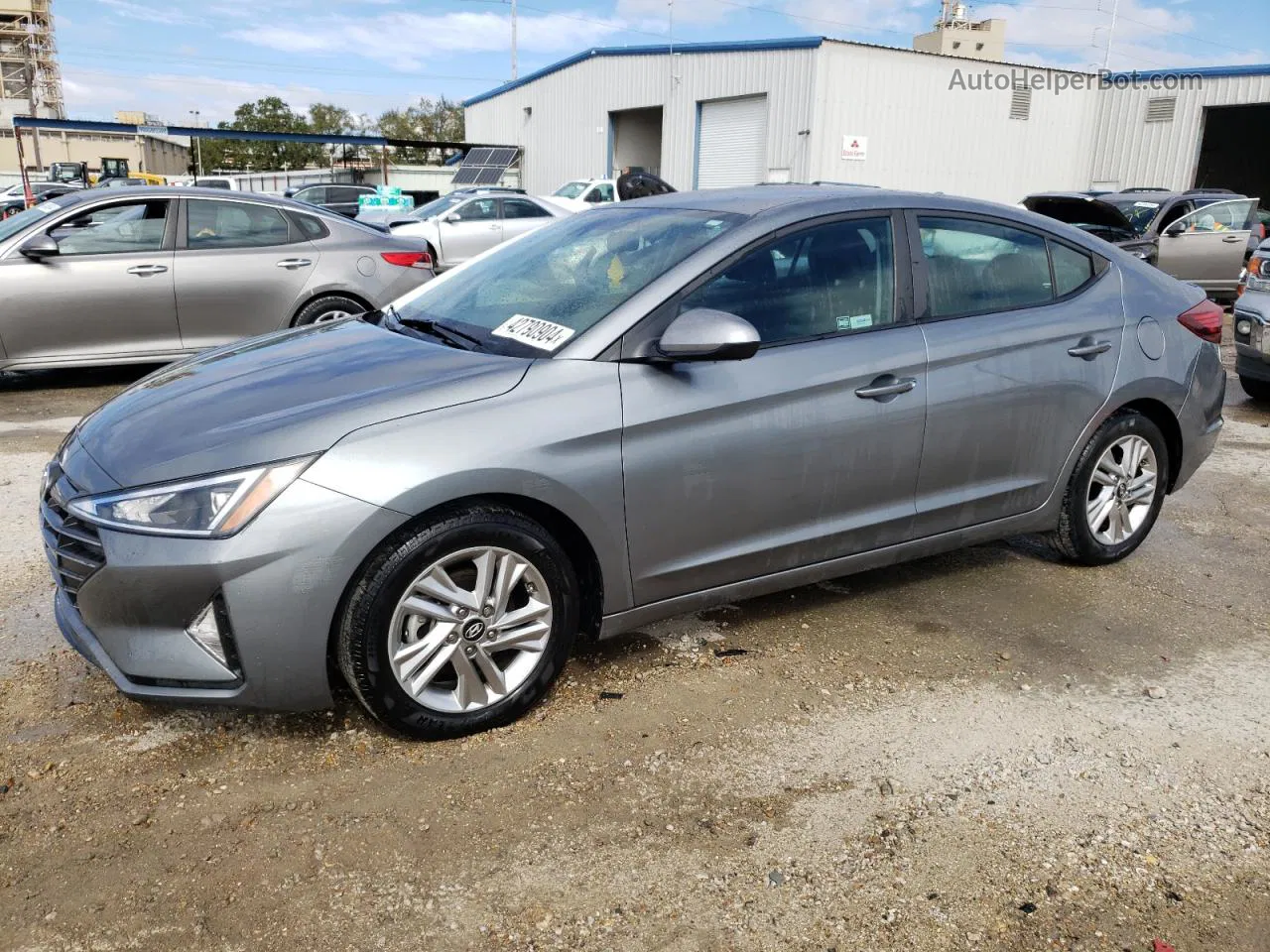 2019 Hyundai Elantra Sel Gray vin: KMHD84LF7KU762007