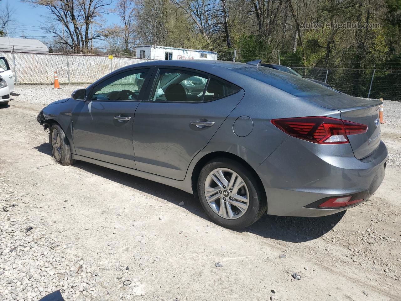 2019 Hyundai Elantra Sel Gray vin: KMHD84LF7KU781737