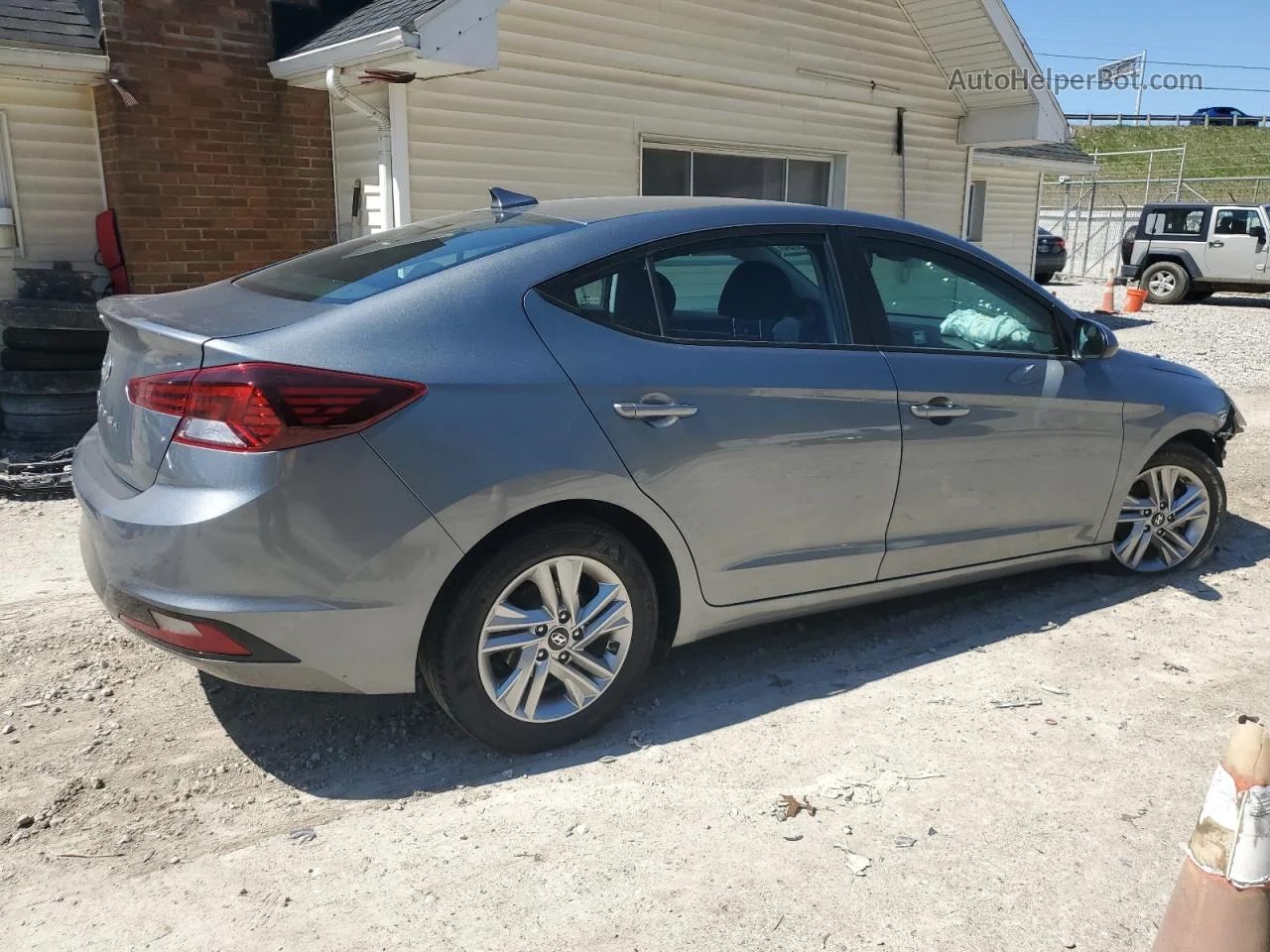 2019 Hyundai Elantra Sel Gray vin: KMHD84LF7KU781737