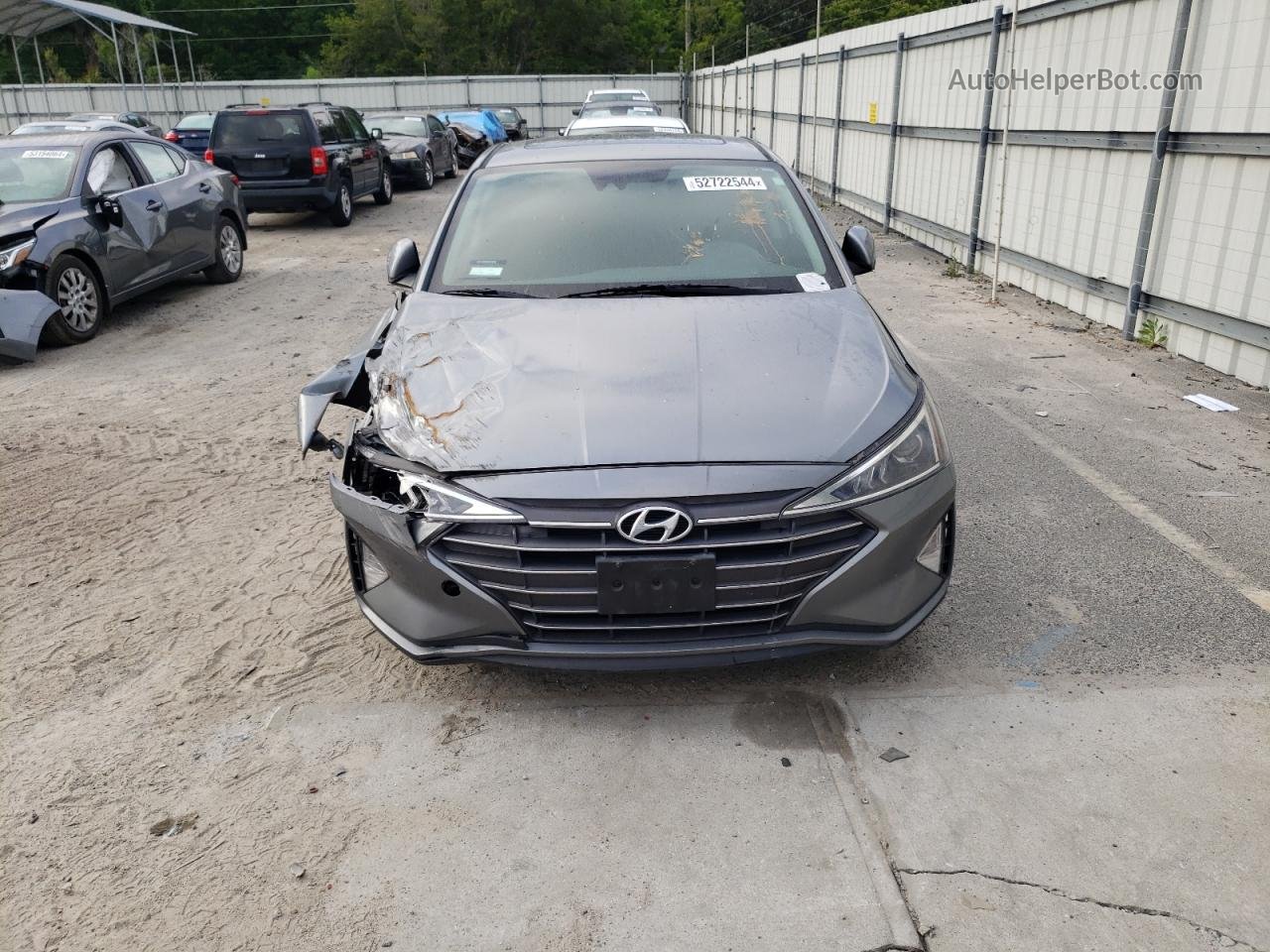 2019 Hyundai Elantra Sel Silver vin: KMHD84LF7KU783164