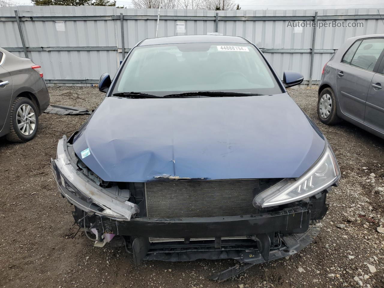 2019 Hyundai Elantra Sel Синий vin: KMHD84LF7KU815224