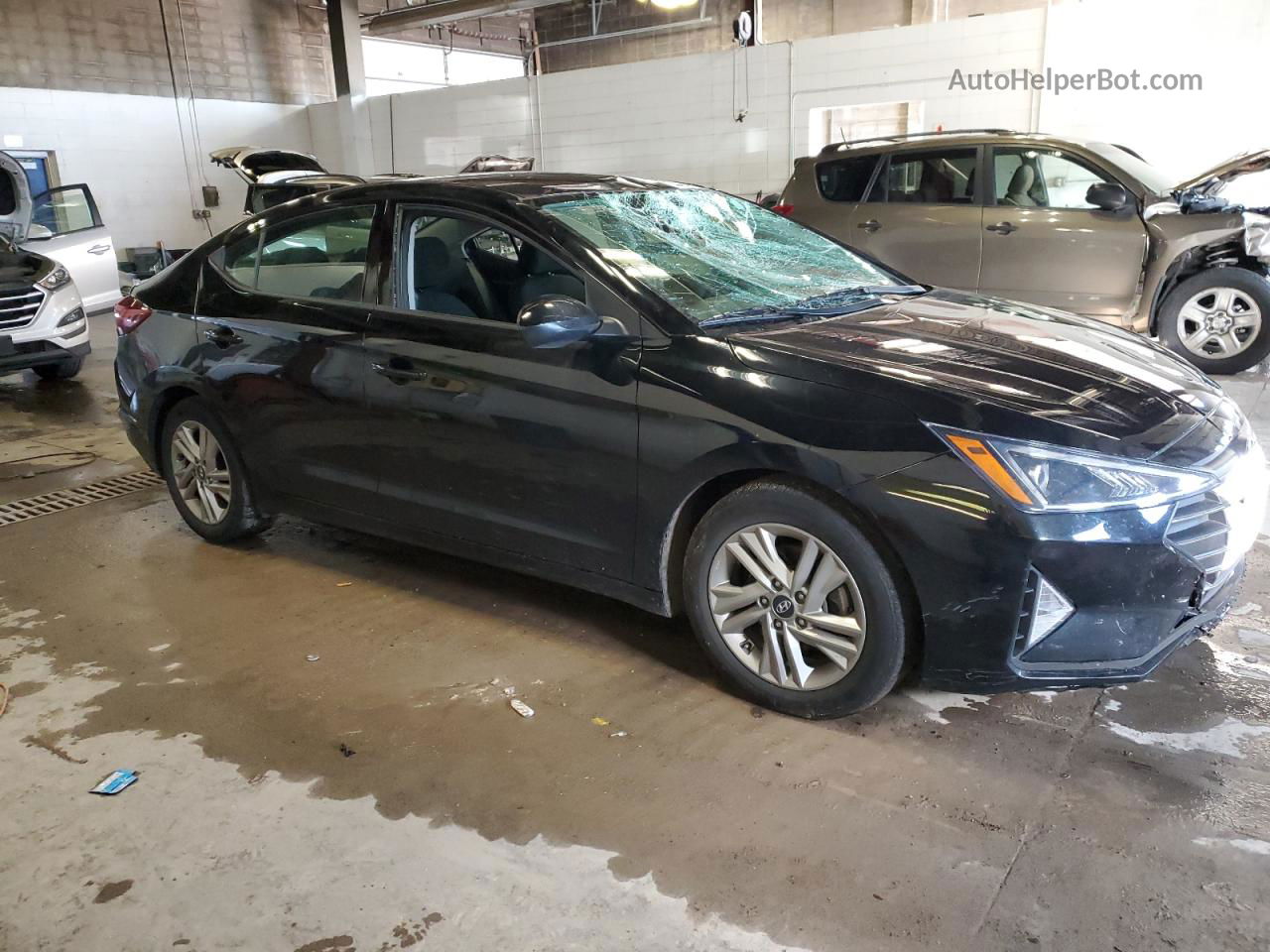 2019 Hyundai Elantra Sel Черный vin: KMHD84LF7KU863743