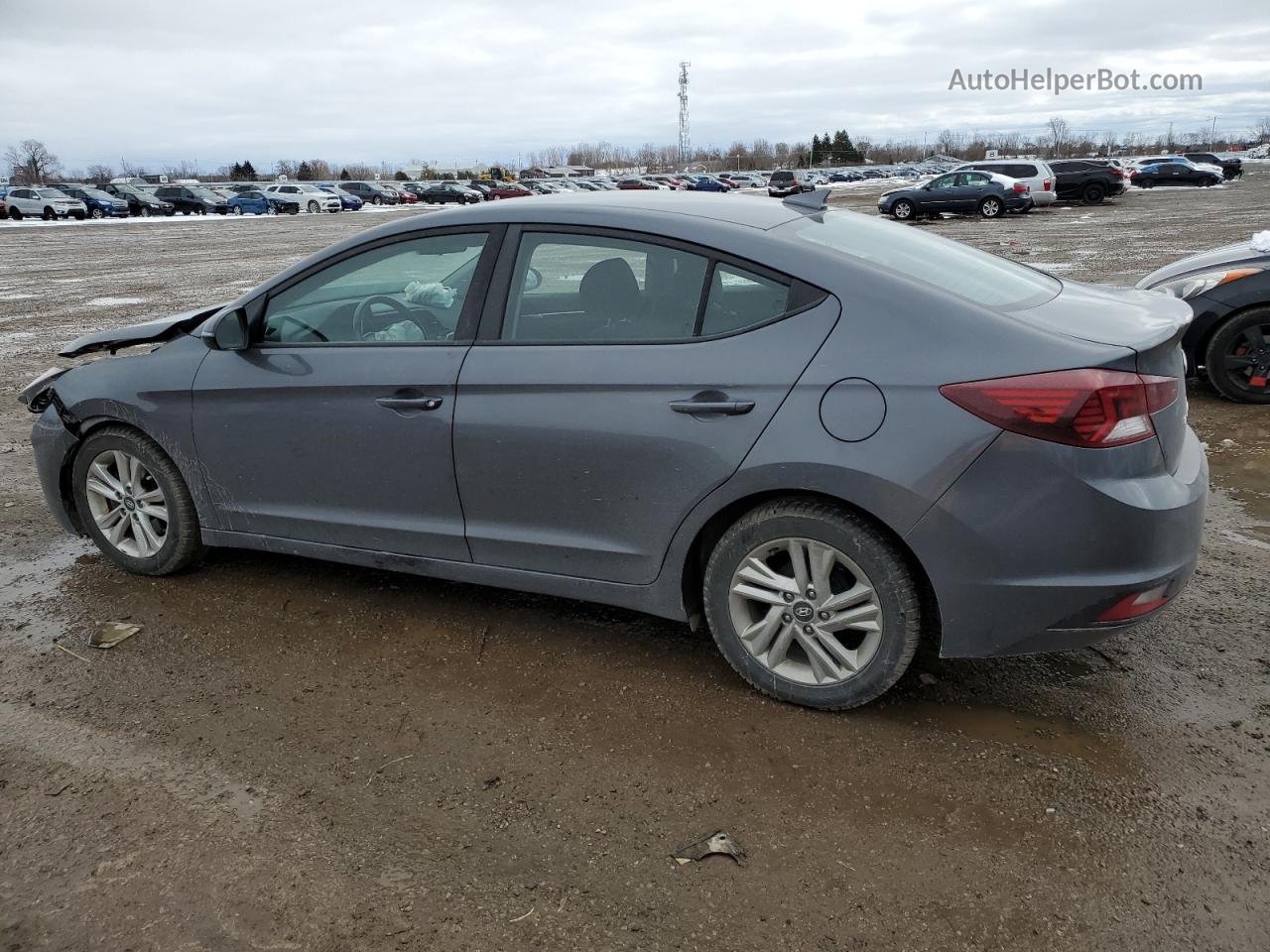 2019 Hyundai Elantra Sel Gray vin: KMHD84LF7KU869803