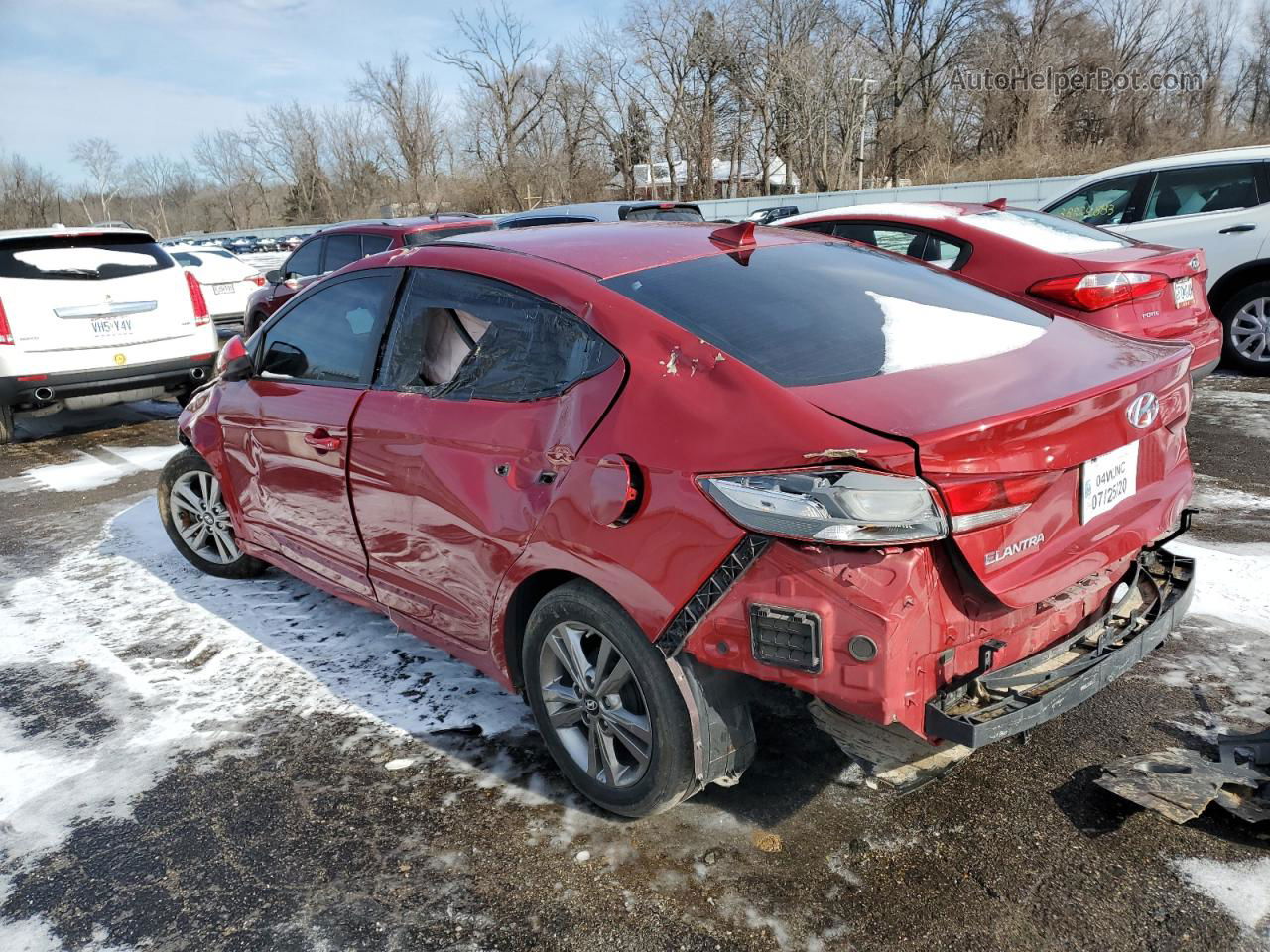 2017 Hyundai Elantra Se Red vin: KMHD84LF8HU060139