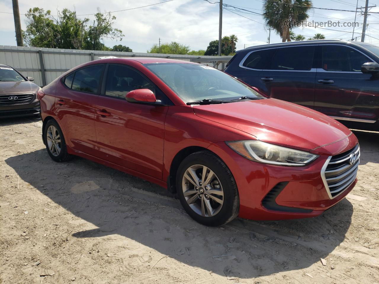 2017 Hyundai Elantra Se Красный vin: KMHD84LF8HU064630