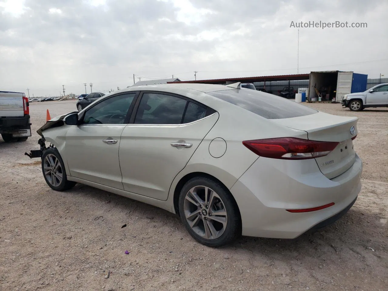 2017 Hyundai Elantra Se Beige vin: KMHD84LF8HU195055