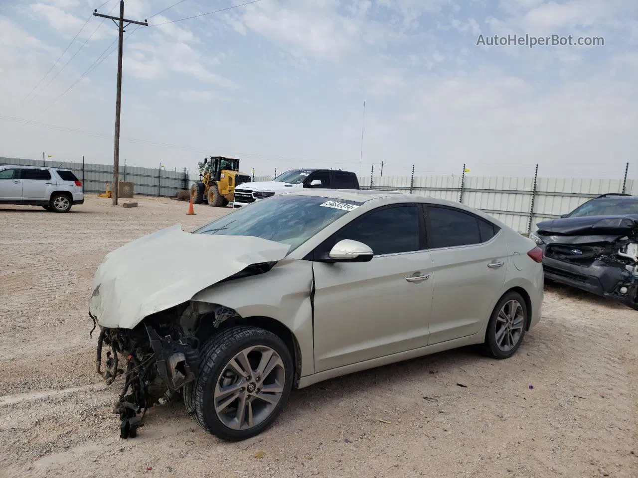 2017 Hyundai Elantra Se Beige vin: KMHD84LF8HU195055