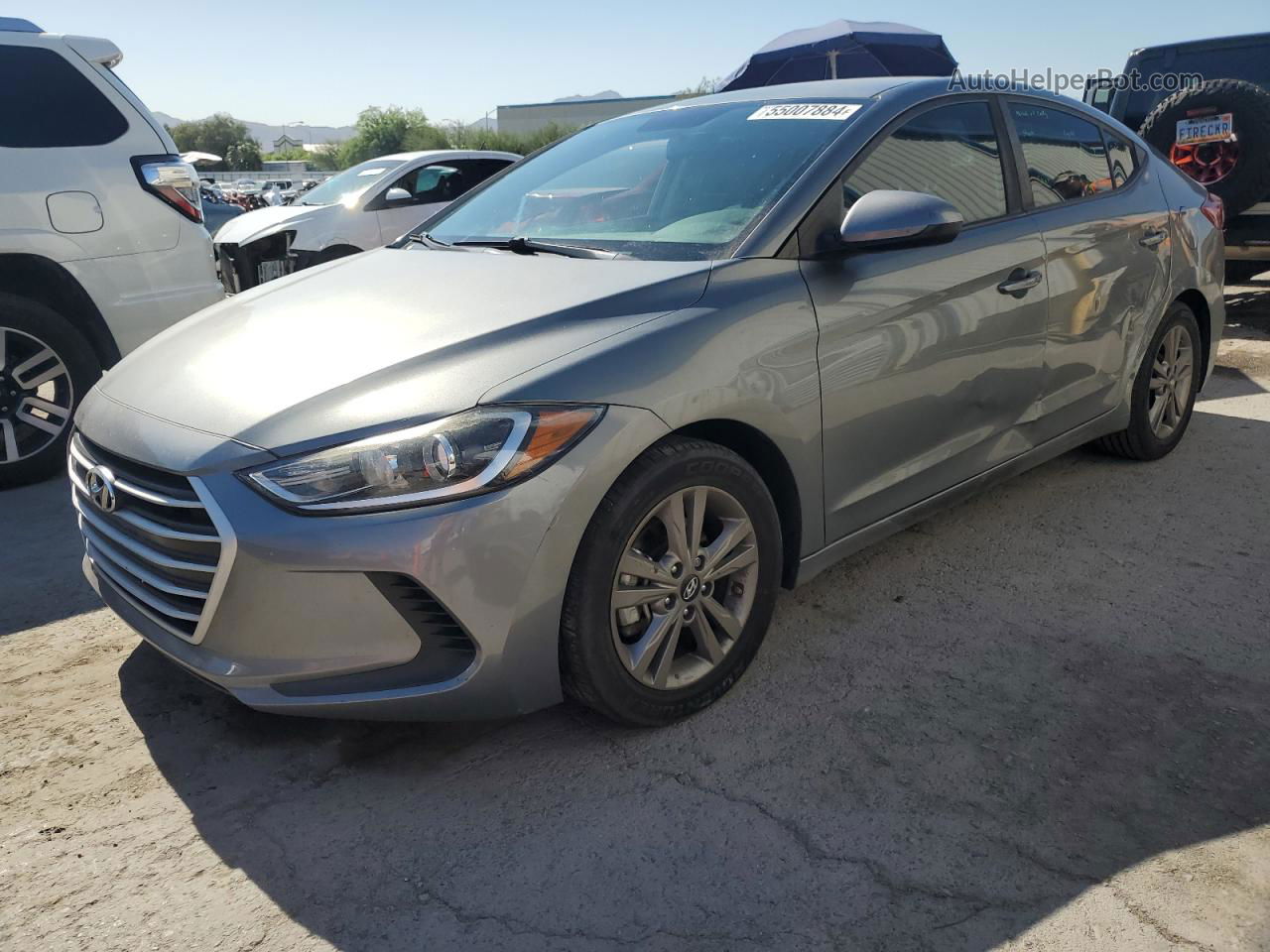 2017 Hyundai Elantra Se Silver vin: KMHD84LF8HU210993