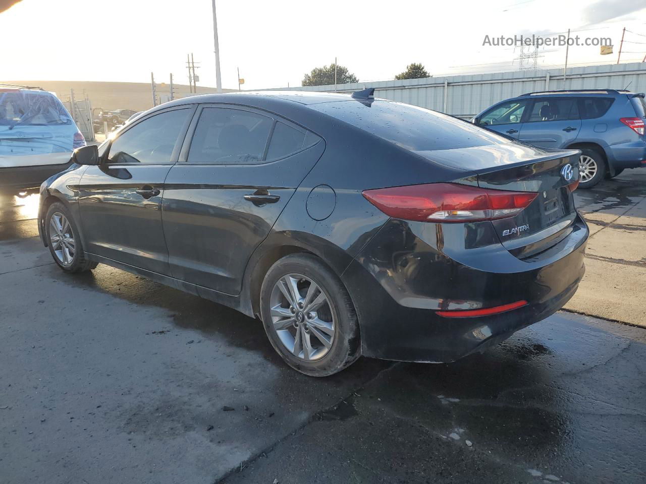 2017 Hyundai Elantra Se Черный vin: KMHD84LF8HU238843