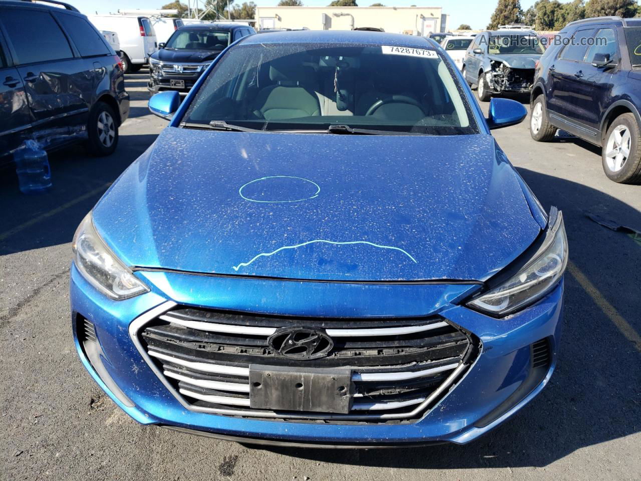 2017 Hyundai Elantra Se Blue vin: KMHD84LF8HU241743