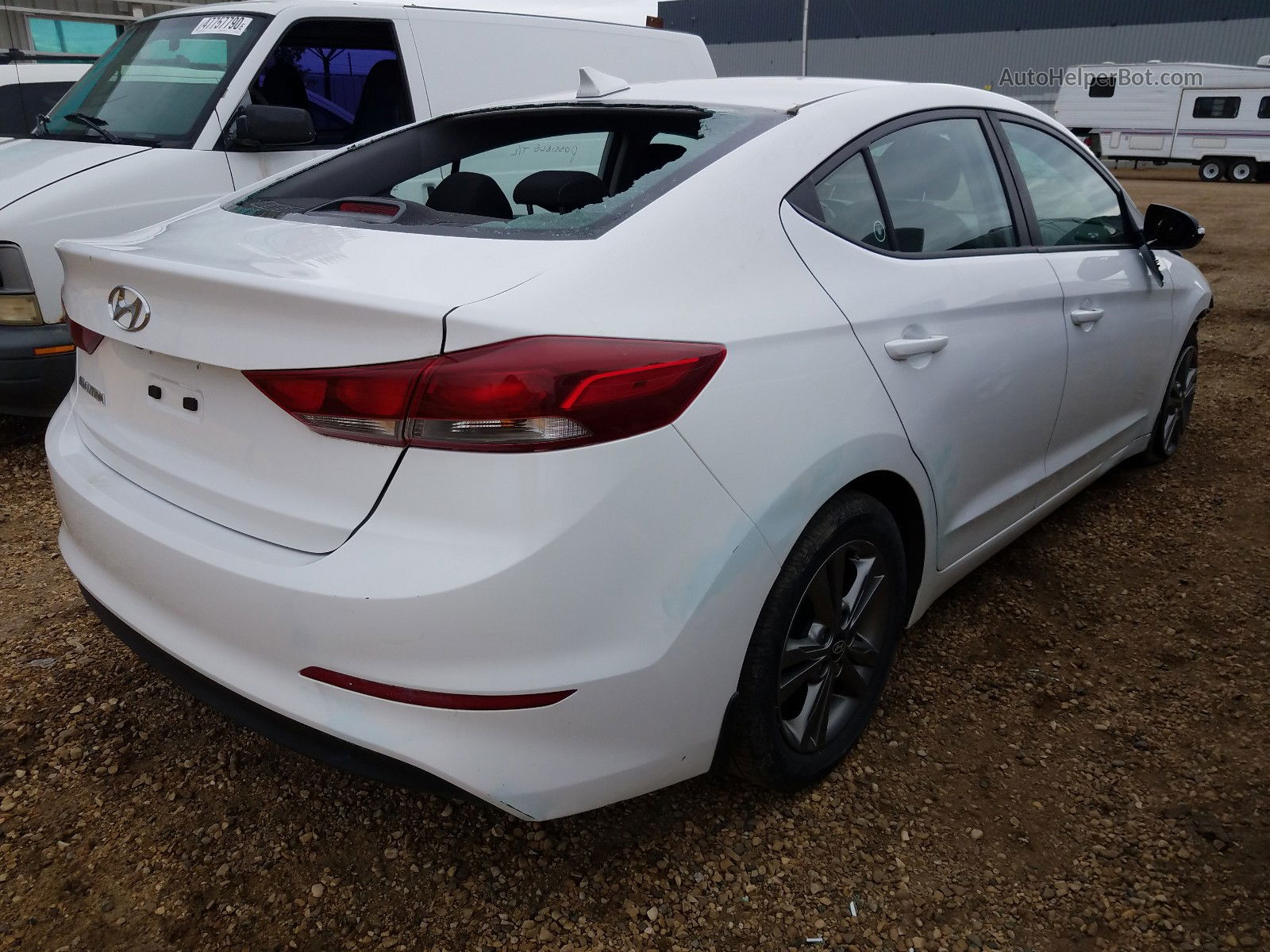 2017 Hyundai Elantra Se White vin: KMHD84LF8HU252631