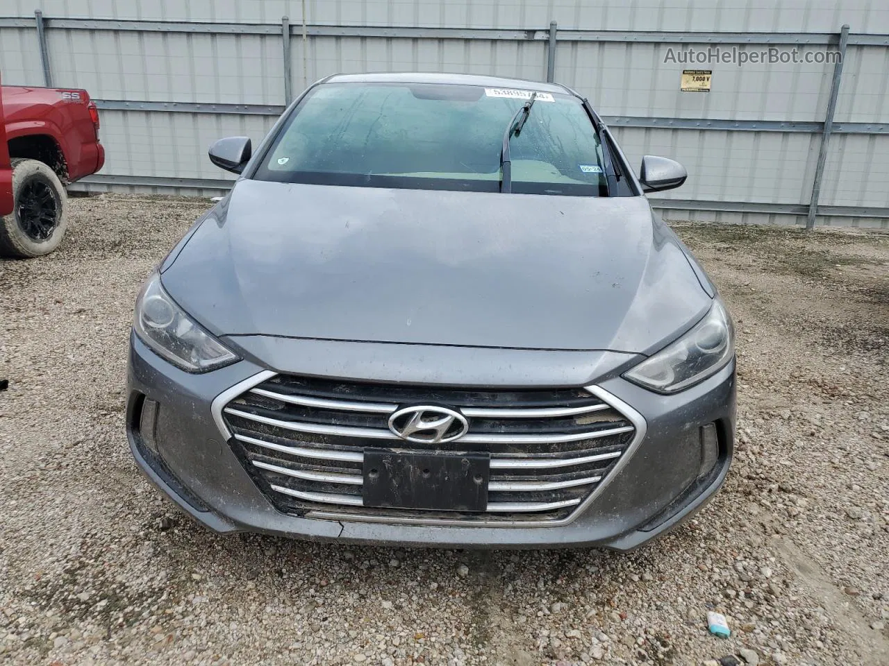 2018 Hyundai Elantra Sel Gray vin: KMHD84LF8JU513245