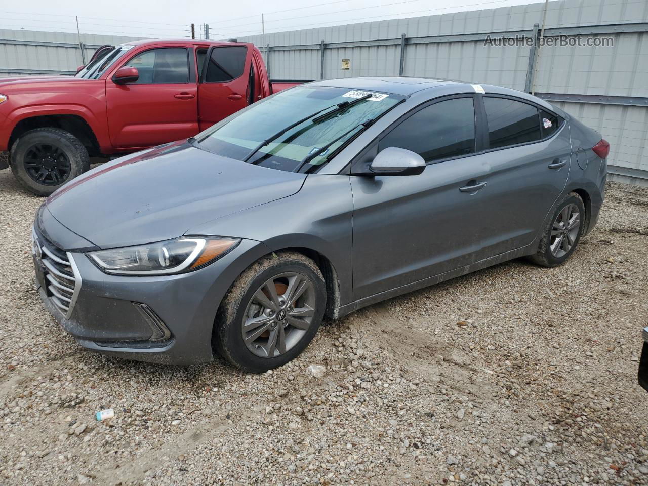 2018 Hyundai Elantra Sel Gray vin: KMHD84LF8JU513245