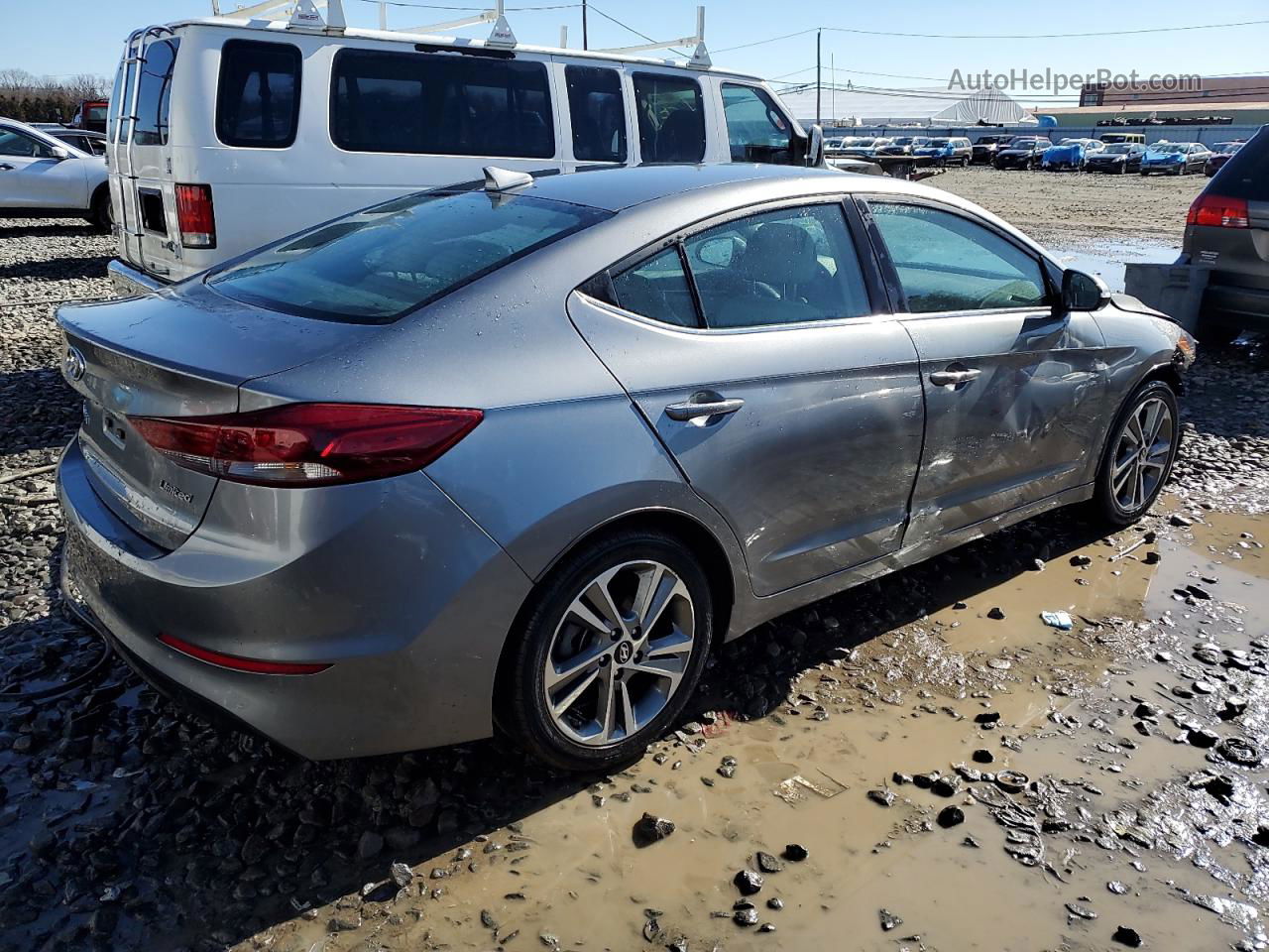 2018 Hyundai Elantra Sel Silver vin: KMHD84LF8JU554538