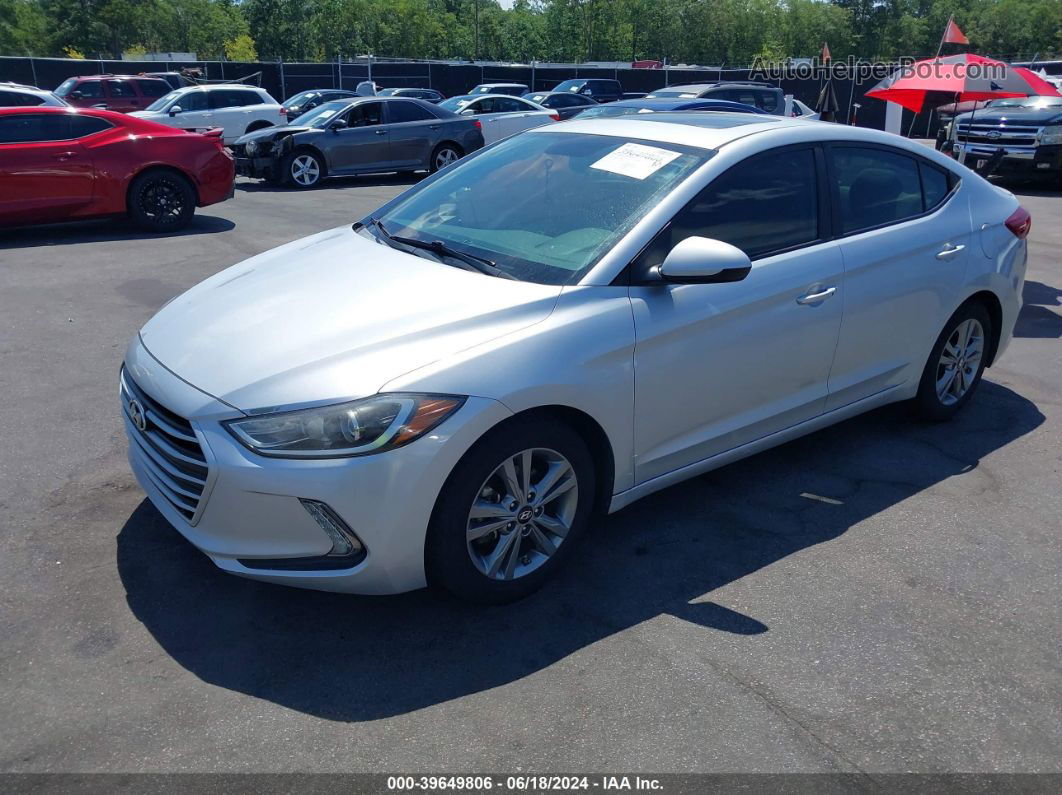 2018 Hyundai Elantra Value Edition Silver vin: KMHD84LF8JU556046