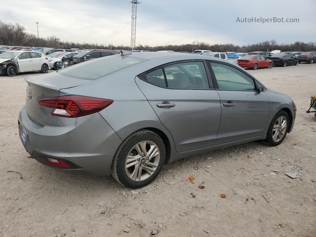 2019 Hyundai Elantra Sel Gray vin: KMHD84LF8KU743479