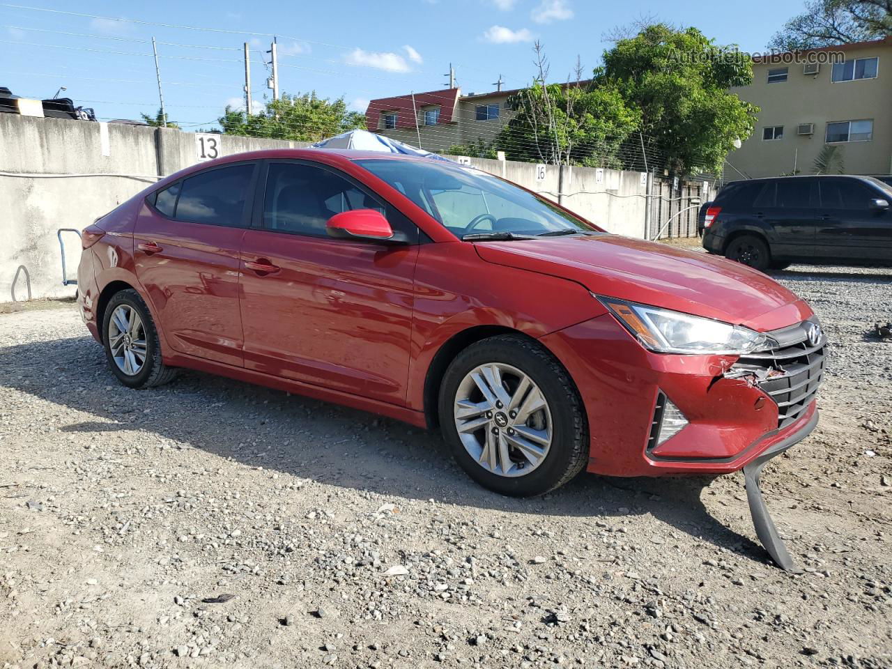 2019 Hyundai Elantra Sel Red vin: KMHD84LF8KU744535