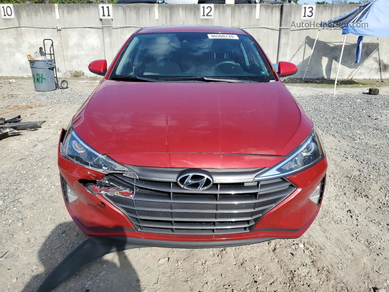 2019 Hyundai Elantra Sel Red vin: KMHD84LF8KU744535