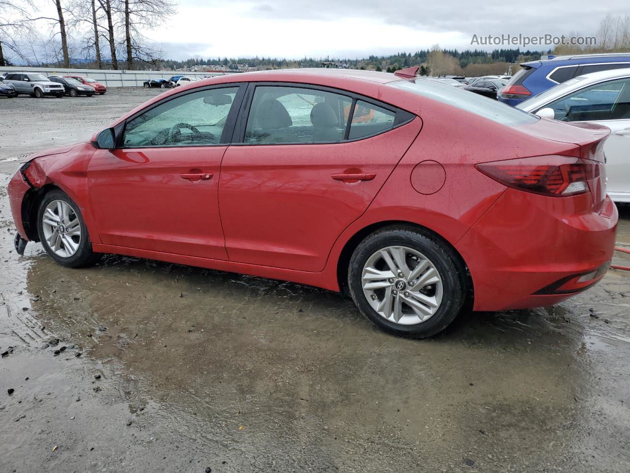 2019 Hyundai Elantra Sel Red vin: KMHD84LF8KU796831