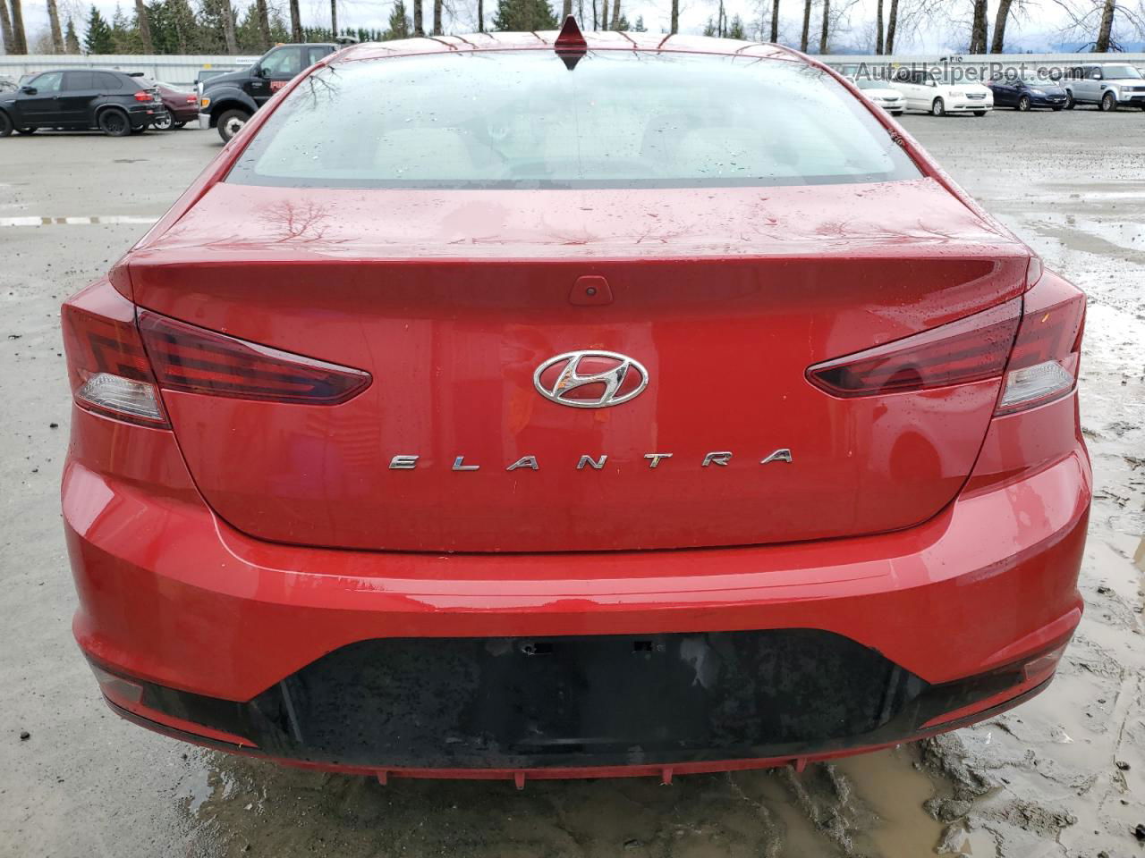 2019 Hyundai Elantra Sel Red vin: KMHD84LF8KU796831