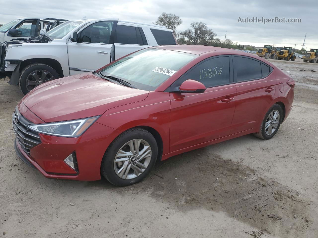 2019 Hyundai Elantra Sel Red vin: KMHD84LF8KU817077