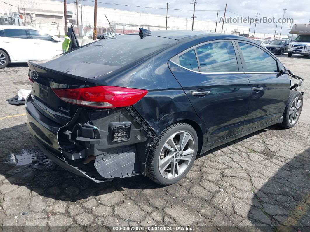 2017 Hyundai Elantra Limited Черный vin: KMHD84LF9HU061820