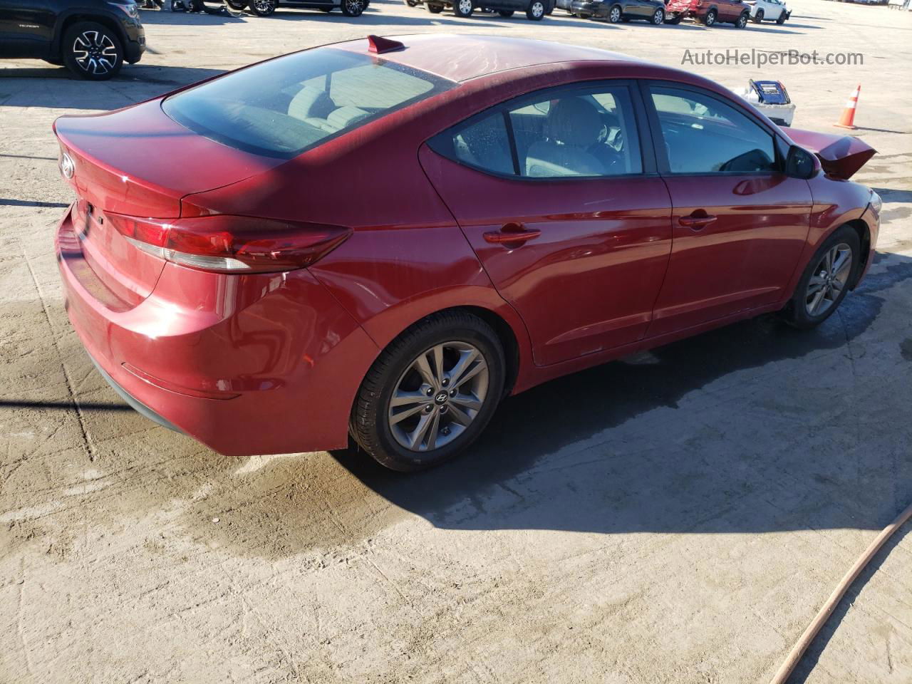 2017 Hyundai Elantra Se Maroon vin: KMHD84LF9HU141425