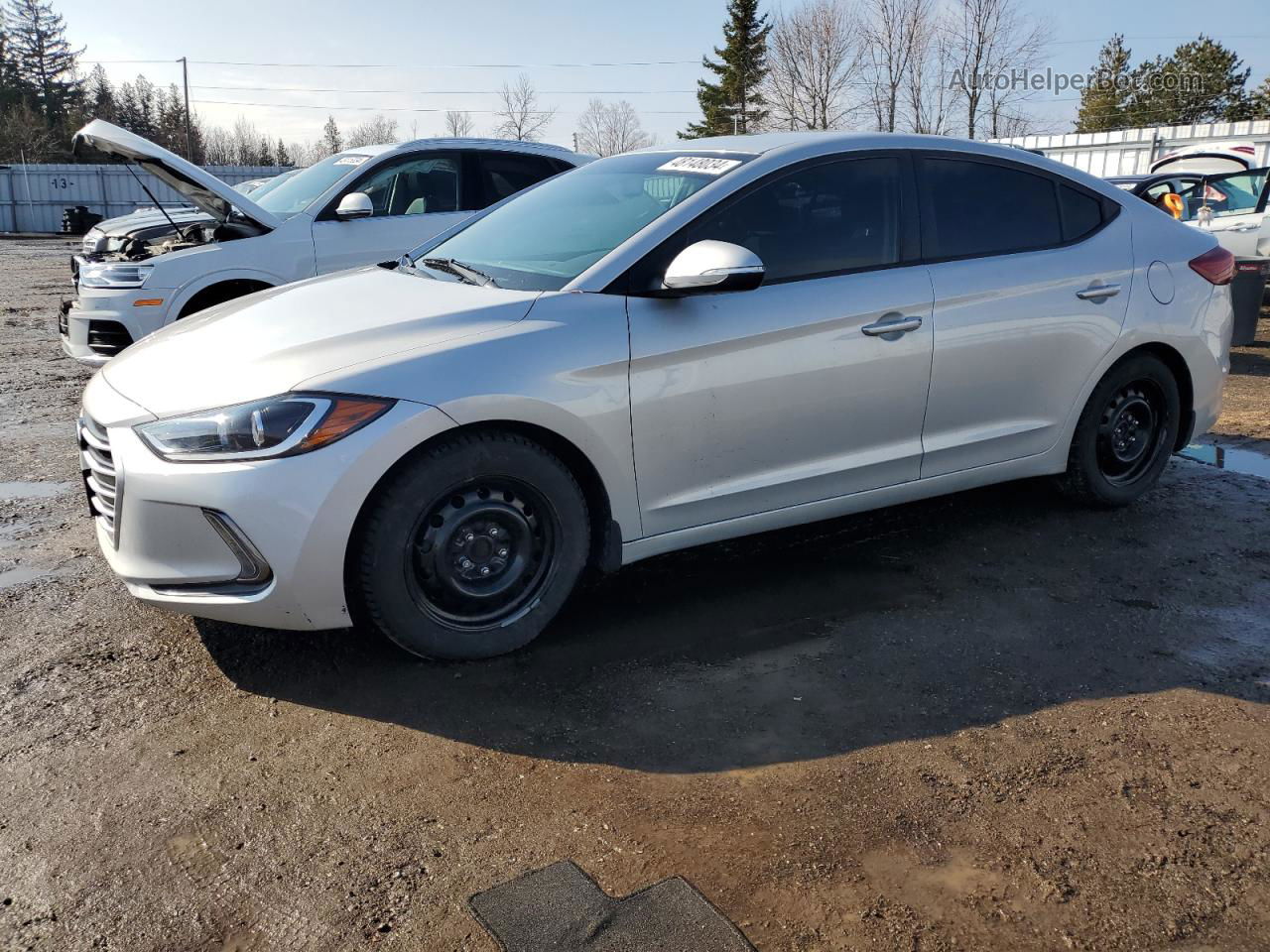 2017 Hyundai Elantra Se Silver vin: KMHD84LF9HU169273