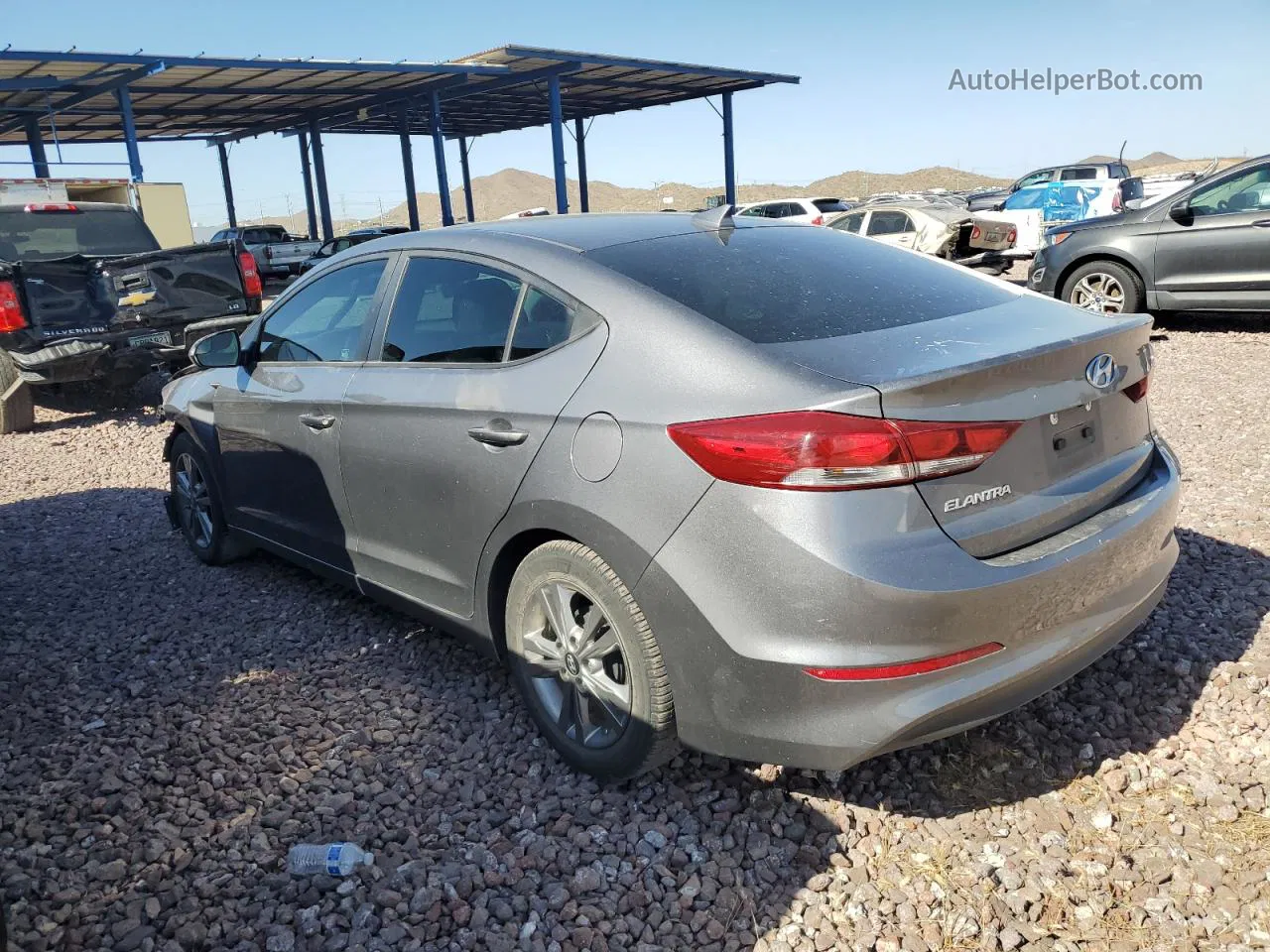 2017 Hyundai Elantra Se Gray vin: KMHD84LF9HU174649