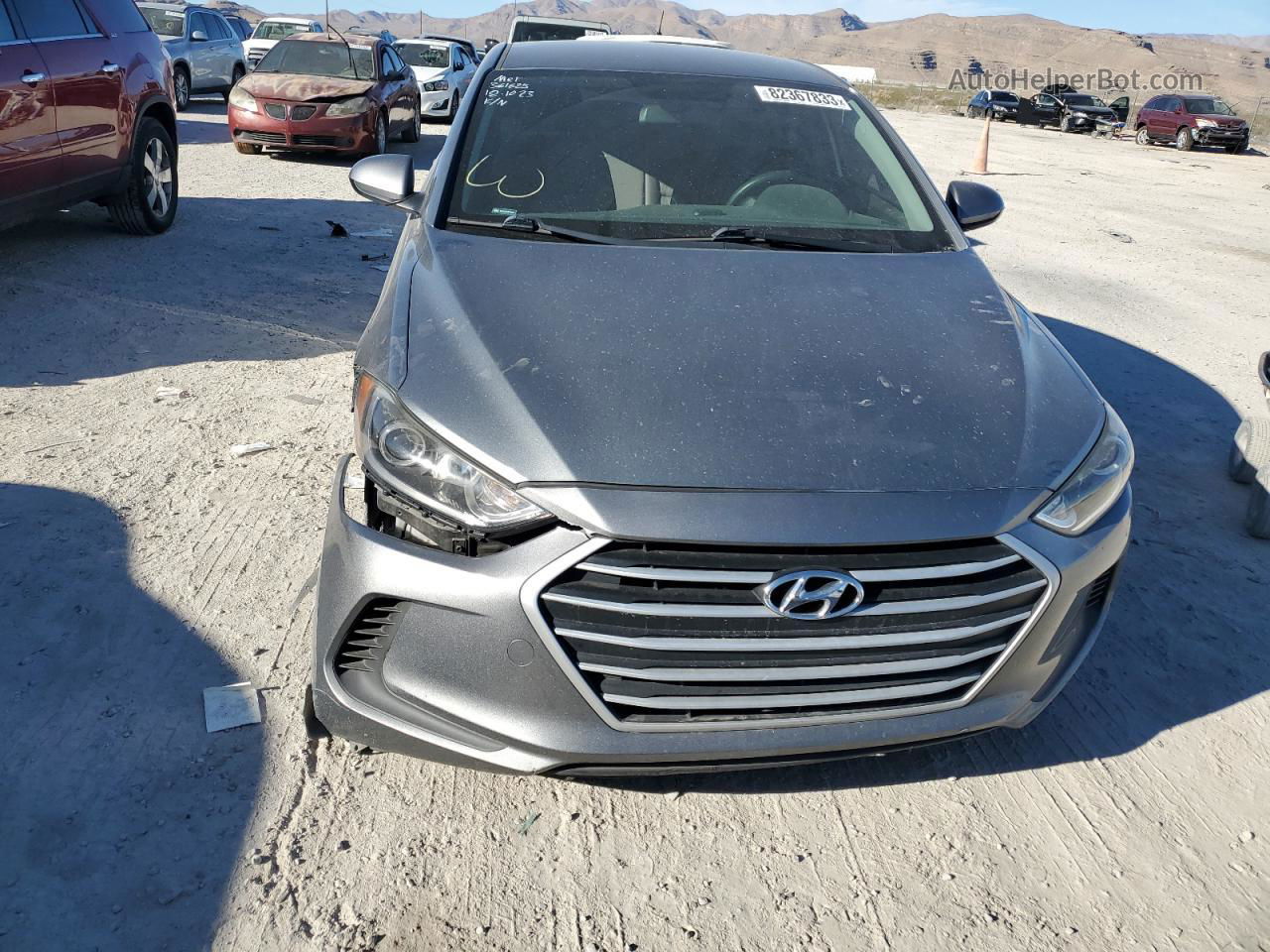 2017 Hyundai Elantra Se Gray vin: KMHD84LF9HU382577