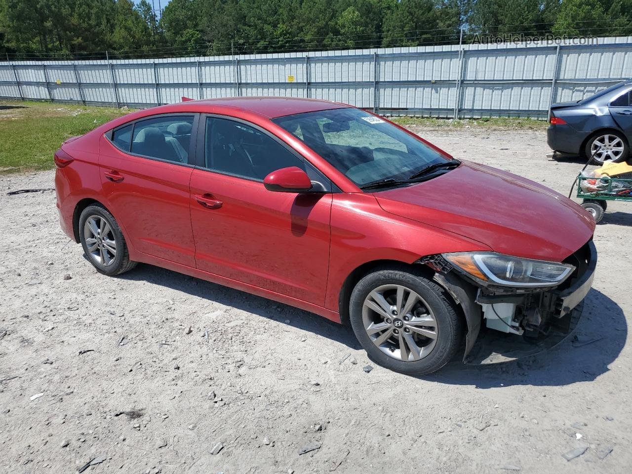 2017 Hyundai Elantra Se Maroon vin: KMHD84LF9HU422513