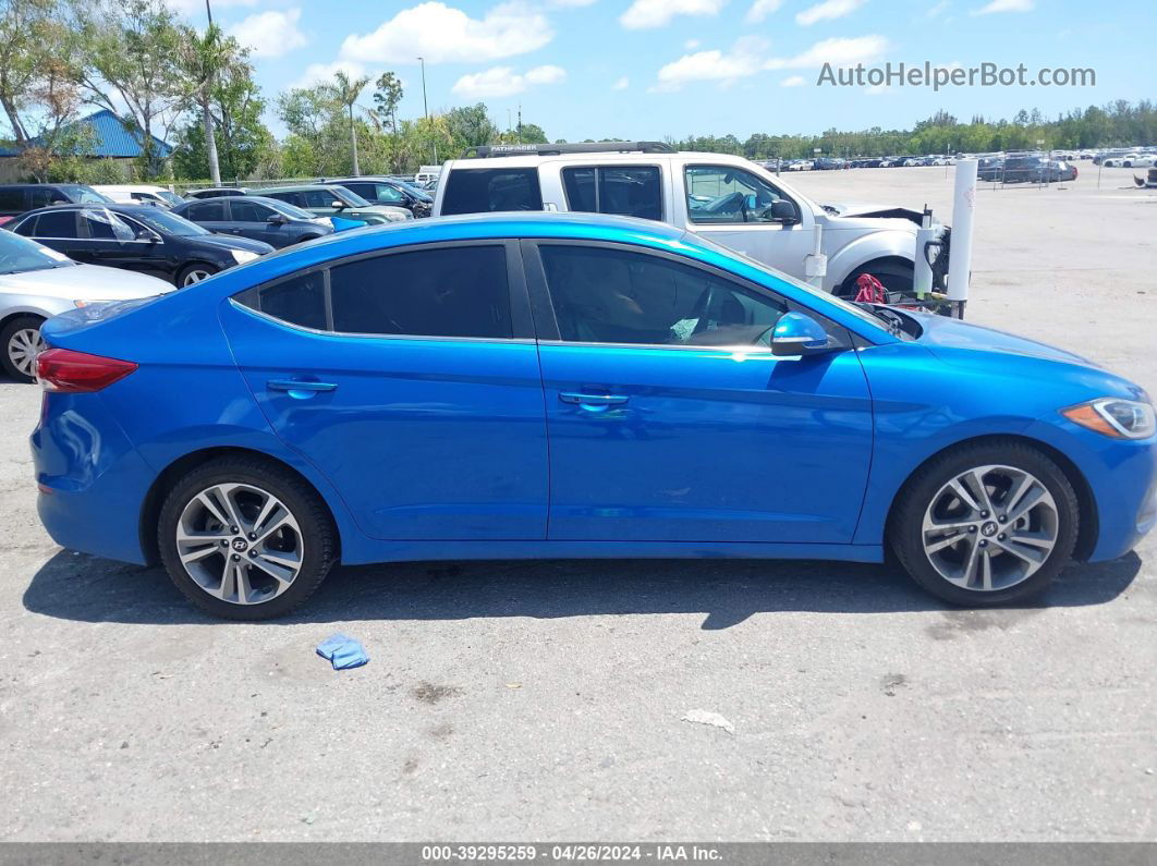 2018 Hyundai Elantra Limited Blue vin: KMHD84LF9JU599696