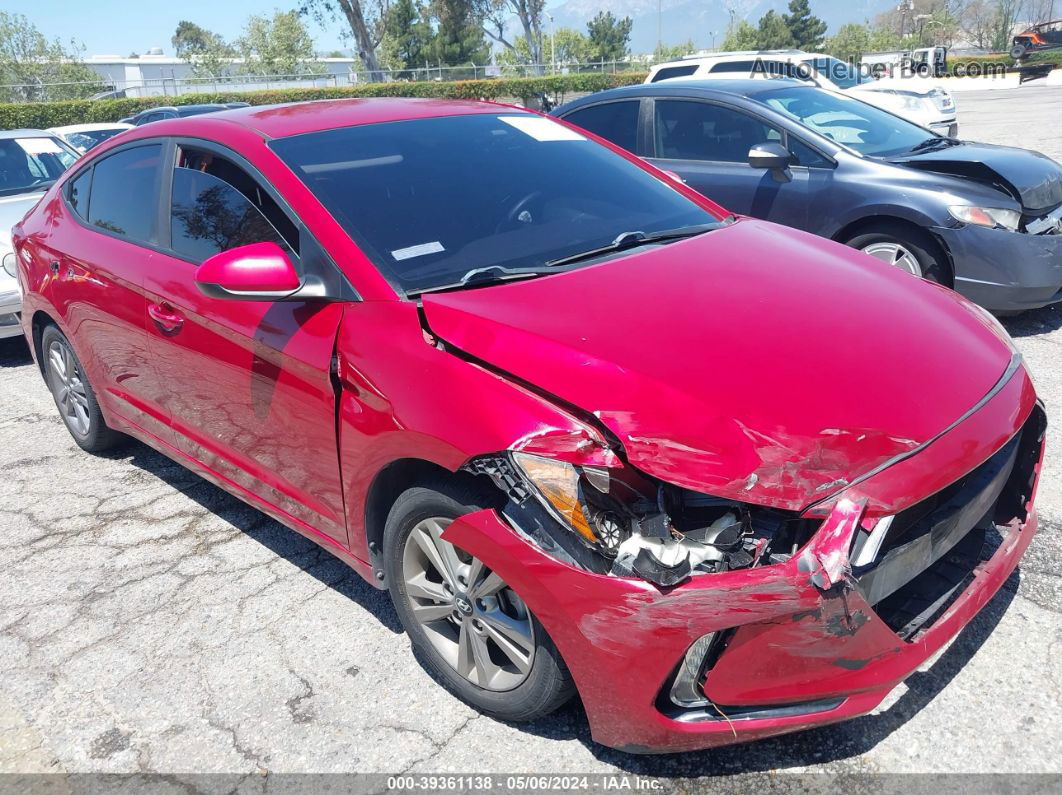 2018 Hyundai Elantra Sel Red vin: KMHD84LF9JU697840