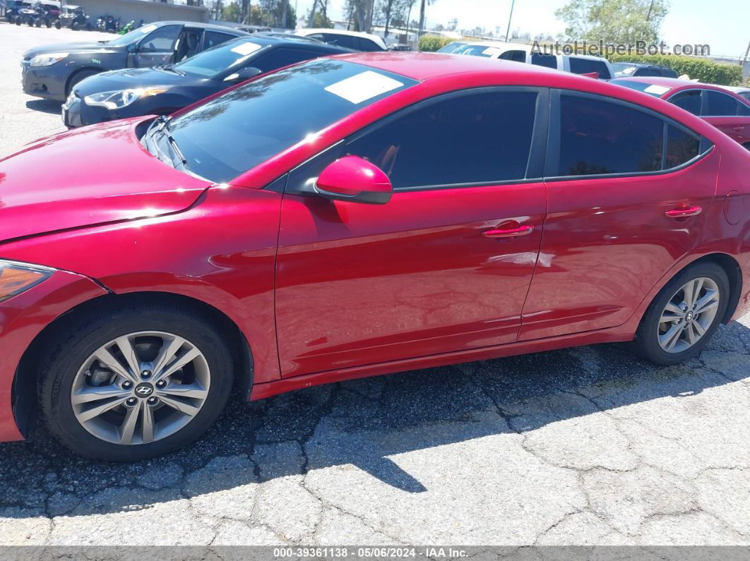 2018 Hyundai Elantra Sel Red vin: KMHD84LF9JU697840