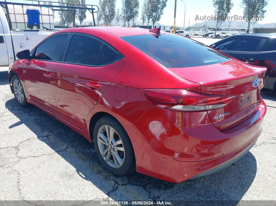 2018 Hyundai Elantra Sel Красный vin: KMHD84LF9JU697840