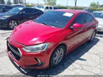 2018 Hyundai Elantra Sel Красный vin: KMHD84LF9JU697840