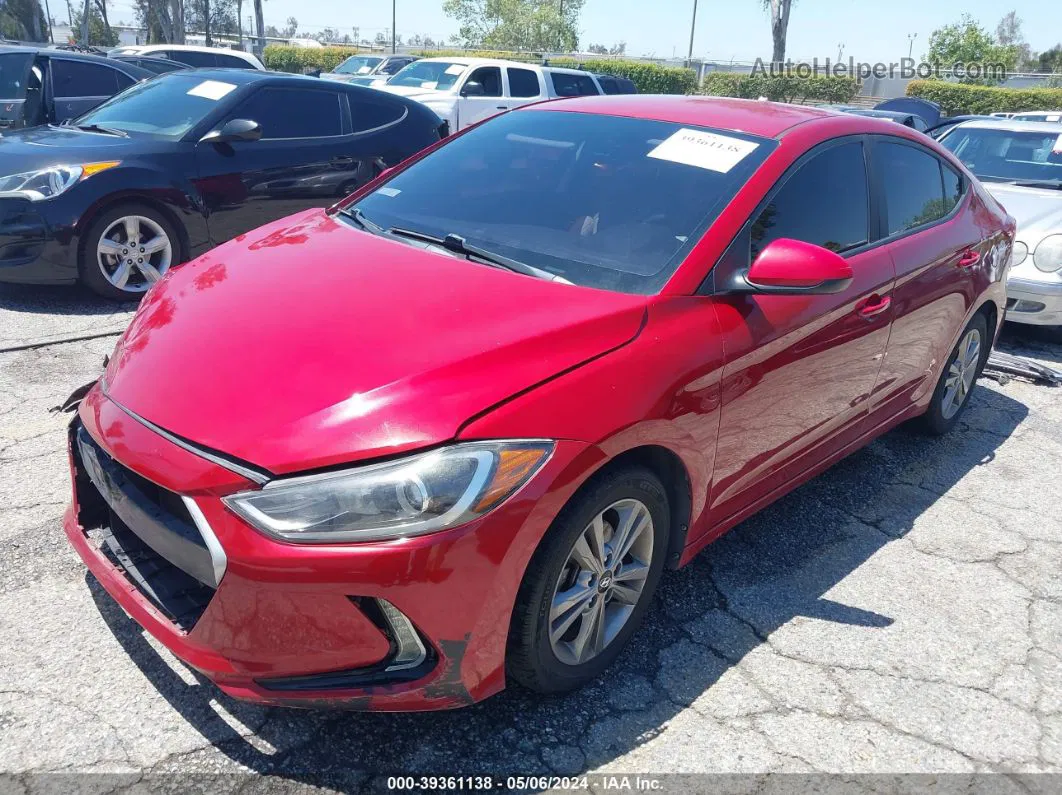 2018 Hyundai Elantra Sel Red vin: KMHD84LF9JU697840