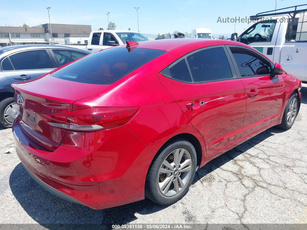 2018 Hyundai Elantra Sel Red vin: KMHD84LF9JU697840