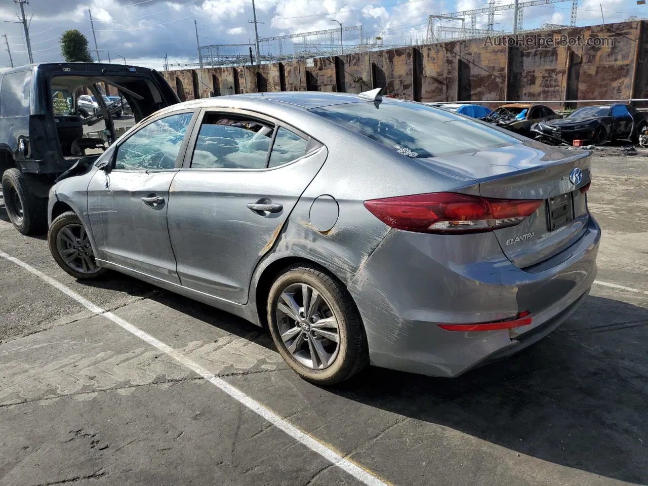 2018 Hyundai Elantra Sel Gray vin: KMHD84LF9JU711946