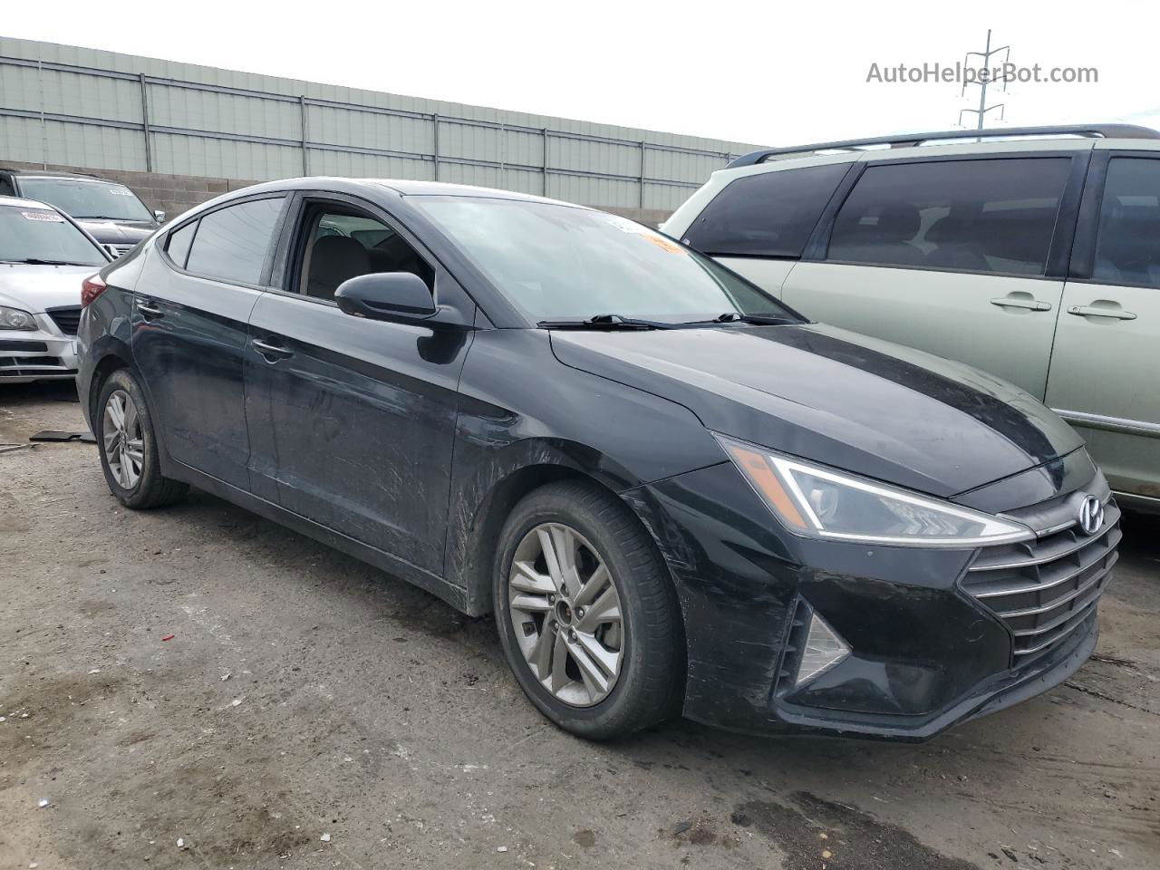 2019 Hyundai Elantra Sel Black vin: KMHD84LF9KU798684