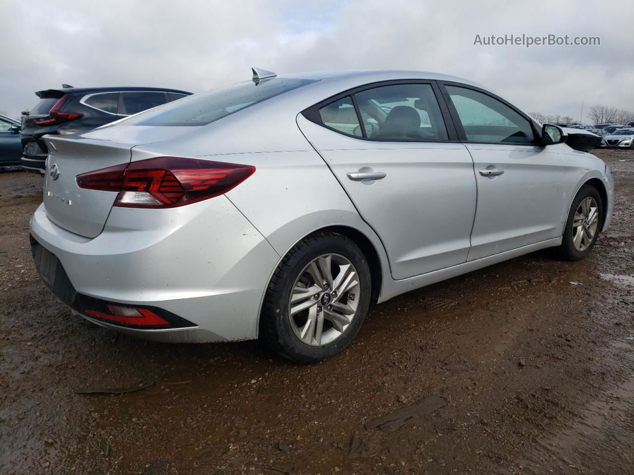 2019 Hyundai Elantra Sel Silver vin: KMHD84LF9KU799785