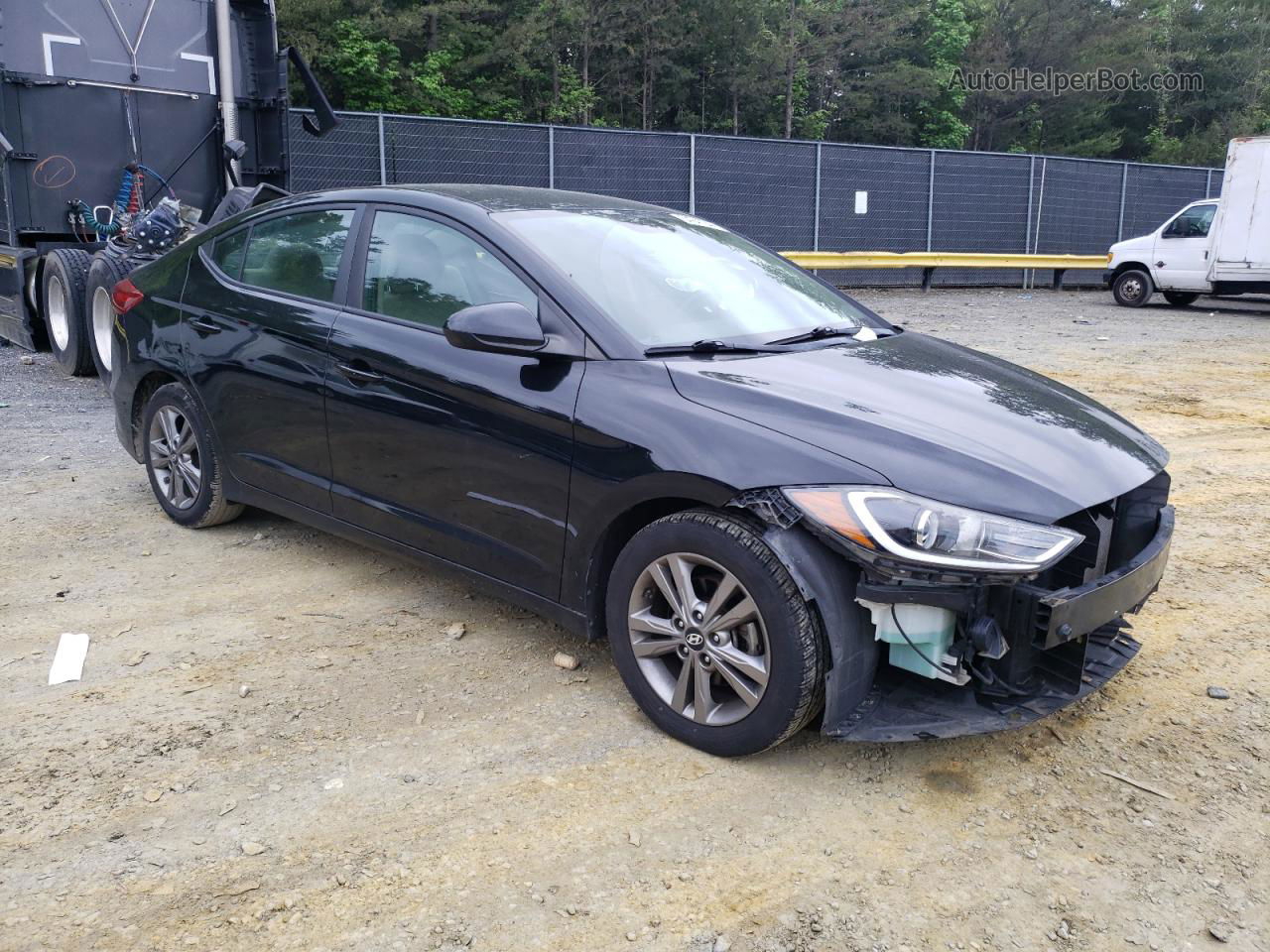 2017 Hyundai Elantra Se Black vin: KMHD84LFXHU061521