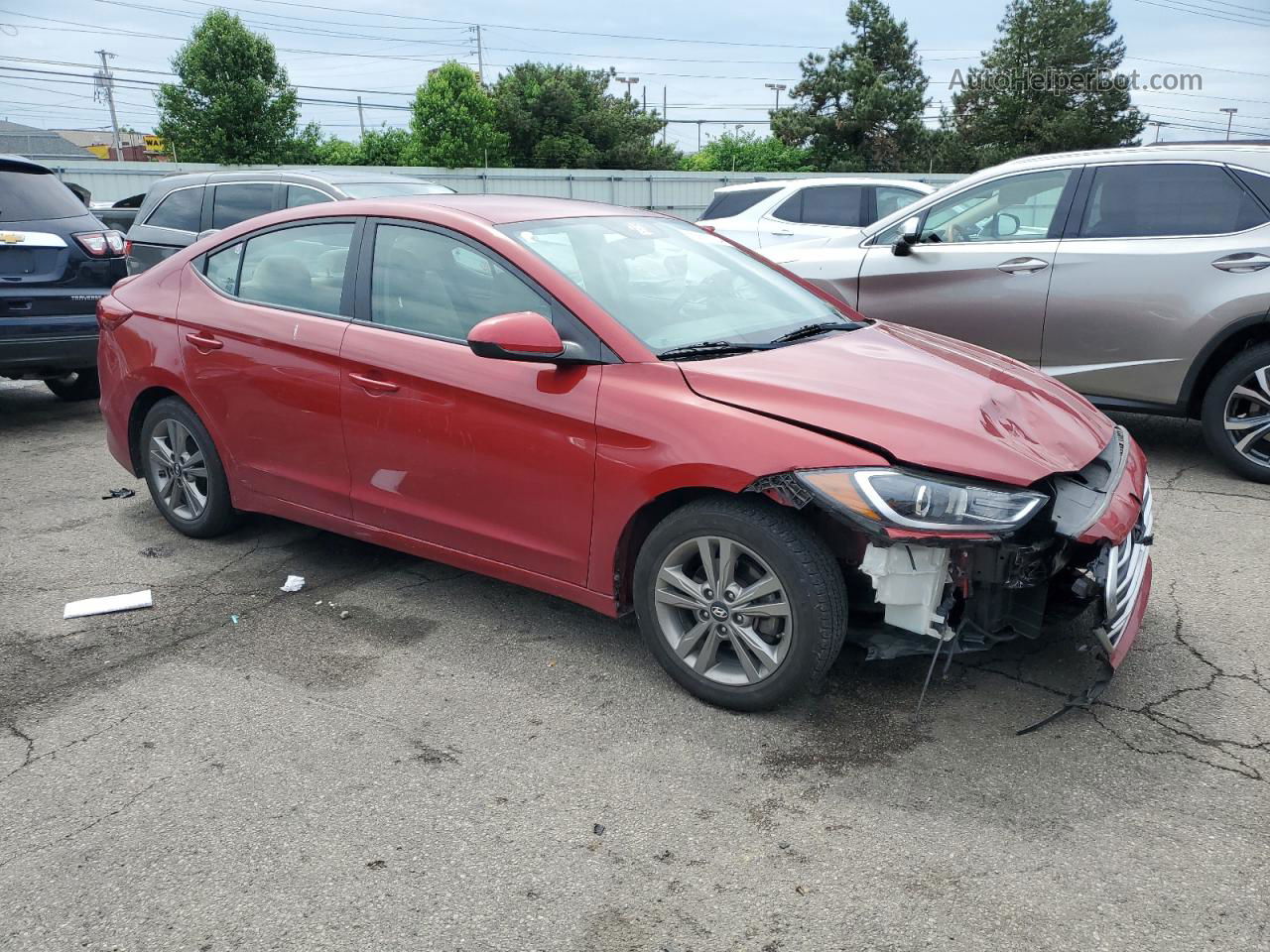 2017 Hyundai Elantra Se Red vin: KMHD84LFXHU188270